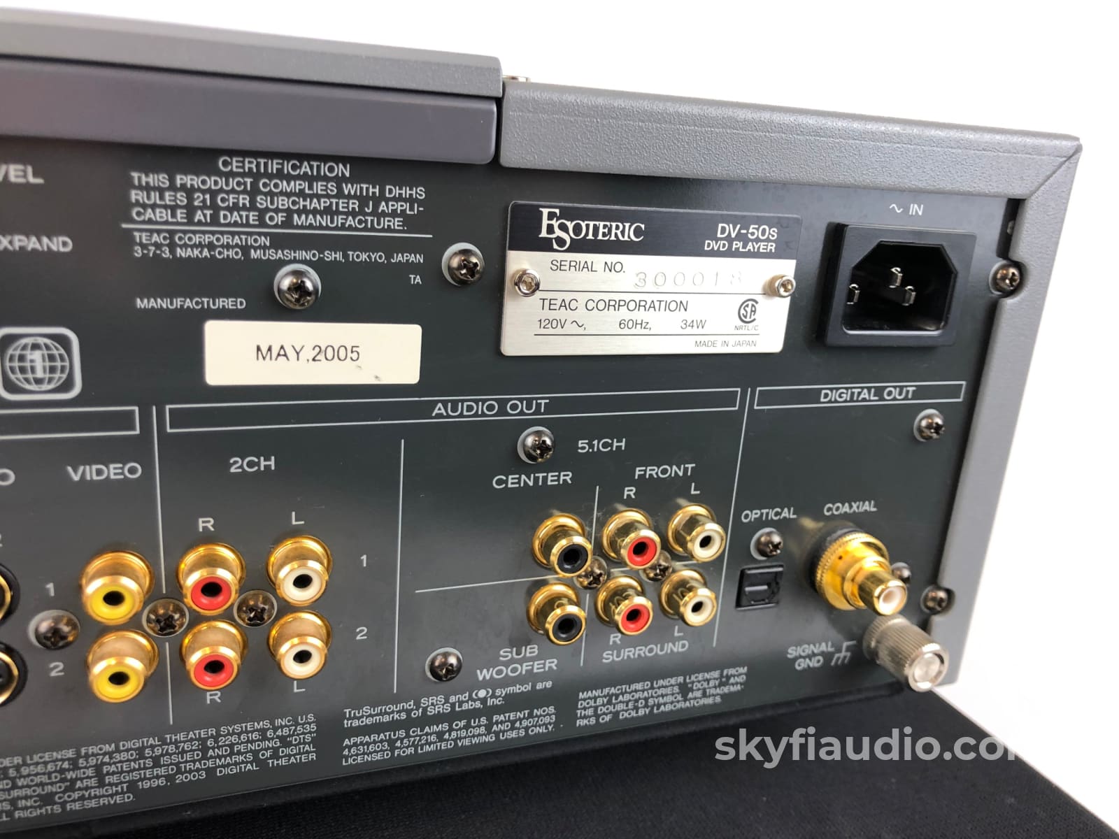 Esoteric Dv-50S Sacd/Cd Player With Remote Cd + Digital
