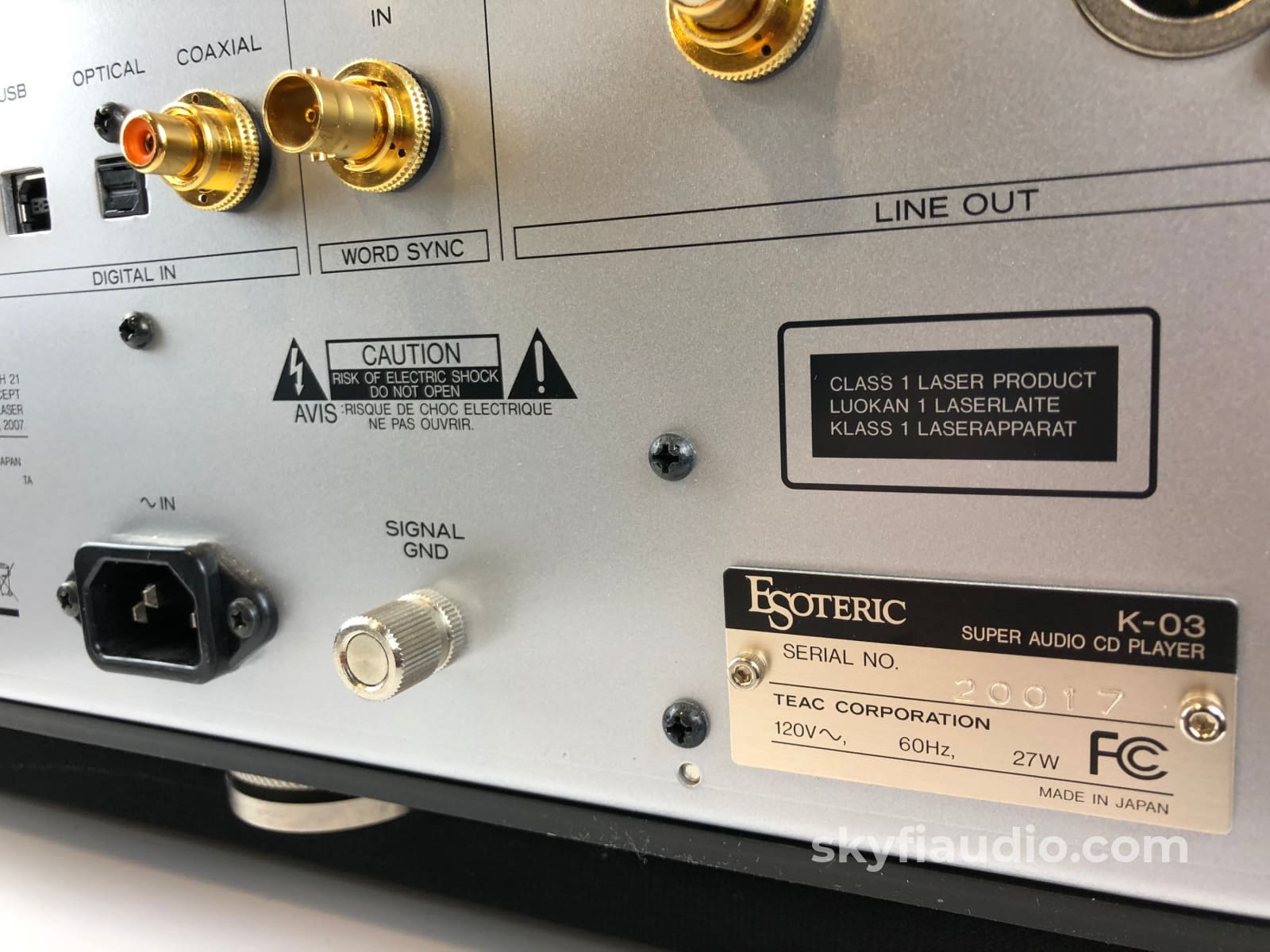 Esoteric K-03 Sacd/Cd Player With Remote (B) Cd + Digital