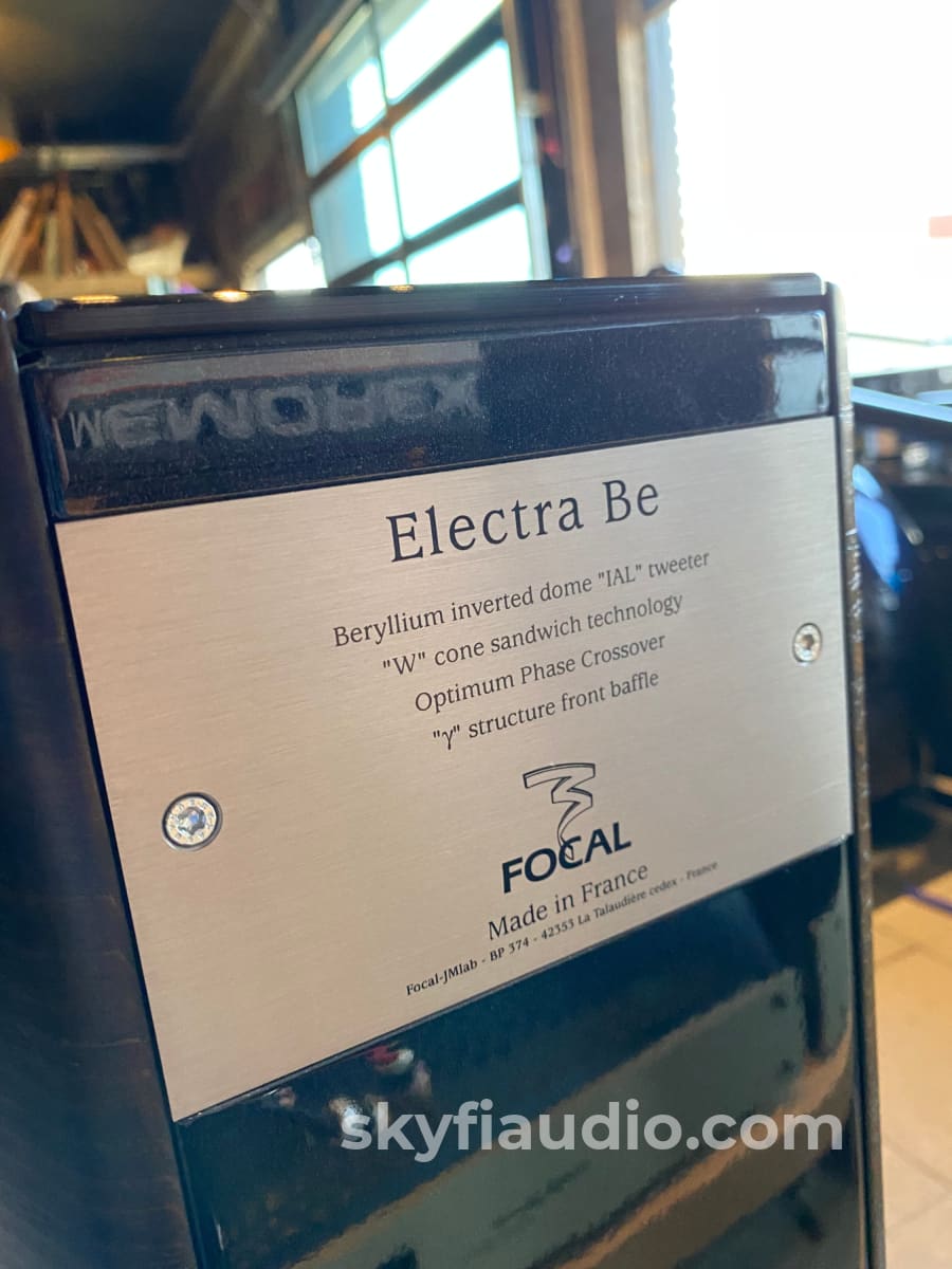 Focal Electra 1008 Be - Dark Walnut W/Focal Stands Beryllium Tweeters Speakers