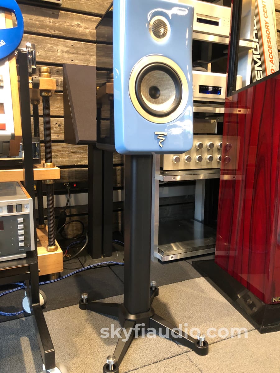 Focal Kanta N°1 High Gloss Speakers With Stands - Rare Gauloise Blue Finish