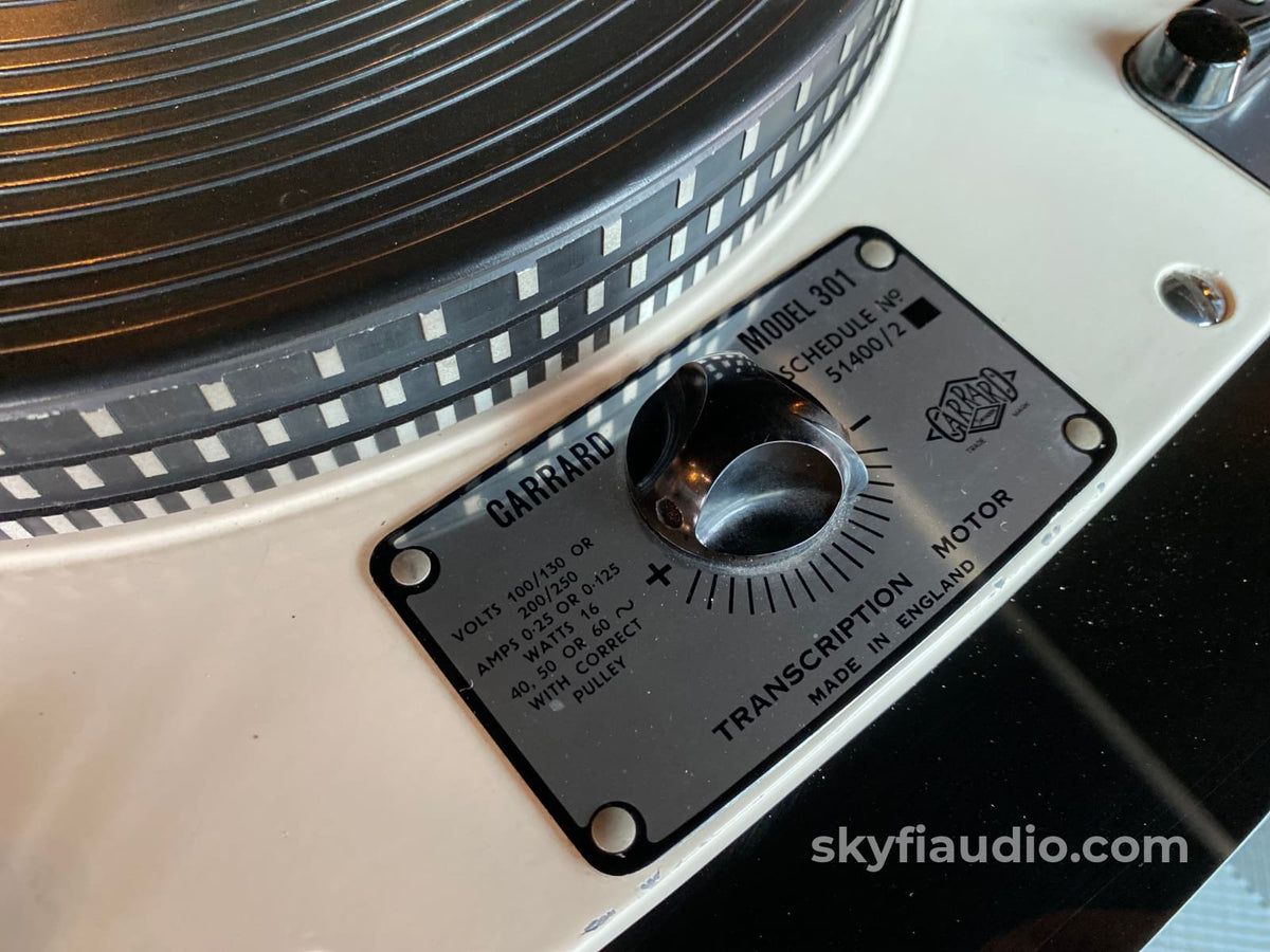 Garrard 301 Custom Turntable With 12 Sme And Sumiko Blackbird- Dream Build