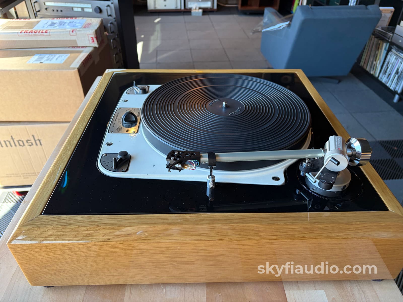 Garrard 301 Vintage Turntable w/Custom Plinth Linn Tonearm and New Sumiko Turntable