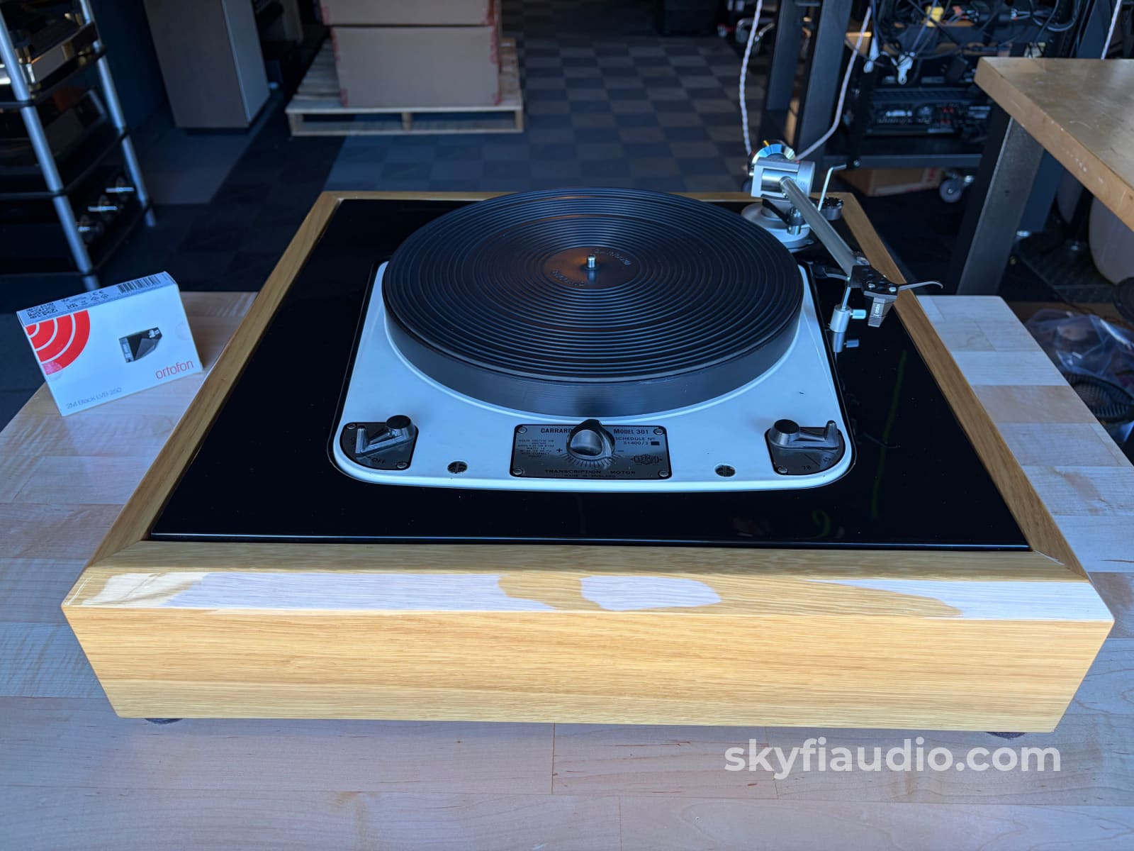 Garrard 301 Vintage Turntable w/Custom Plinth Linn Tonearm and New Sumiko Turntable