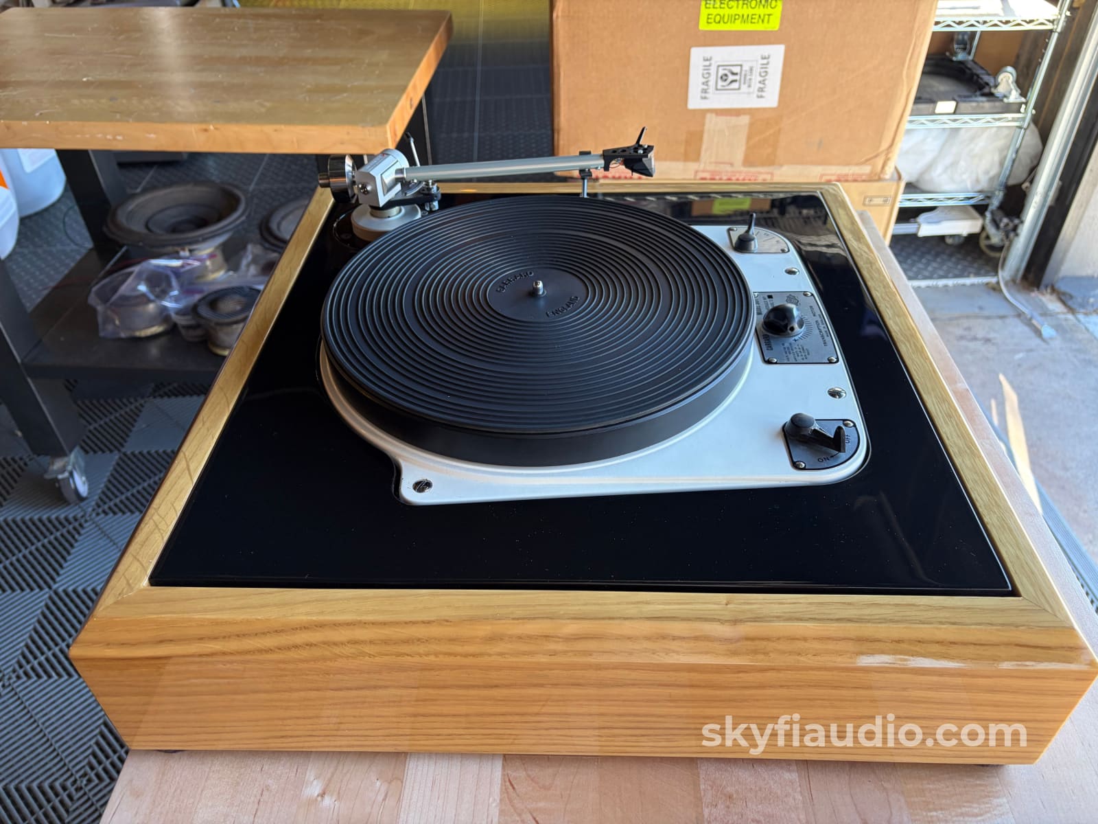 Garrard 301 Vintage Turntable w/Custom Plinth Linn Tonearm and New Sumiko Turntable