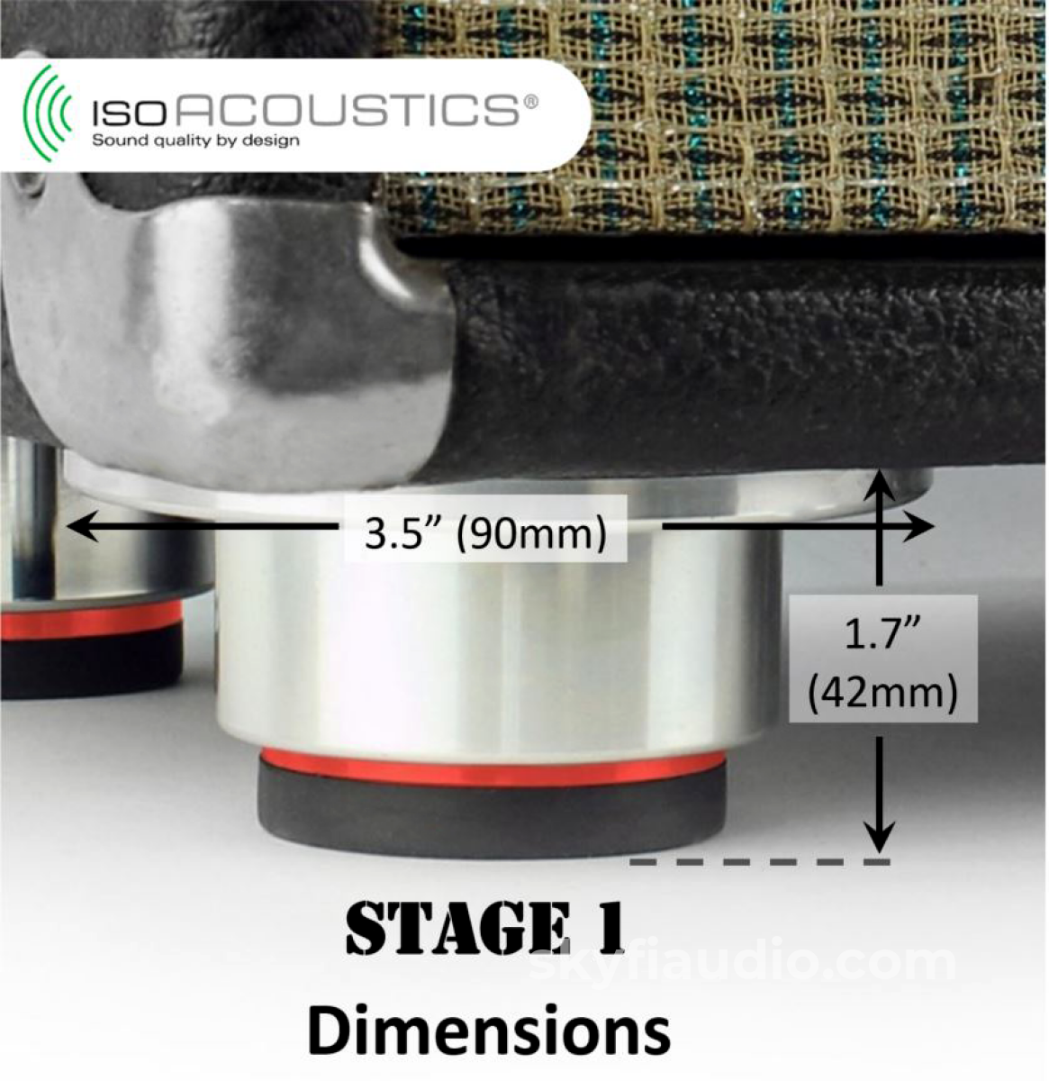 IsoAcoustics Stage 1 Isolators for Guitar/Bass Combo Amps Accessory