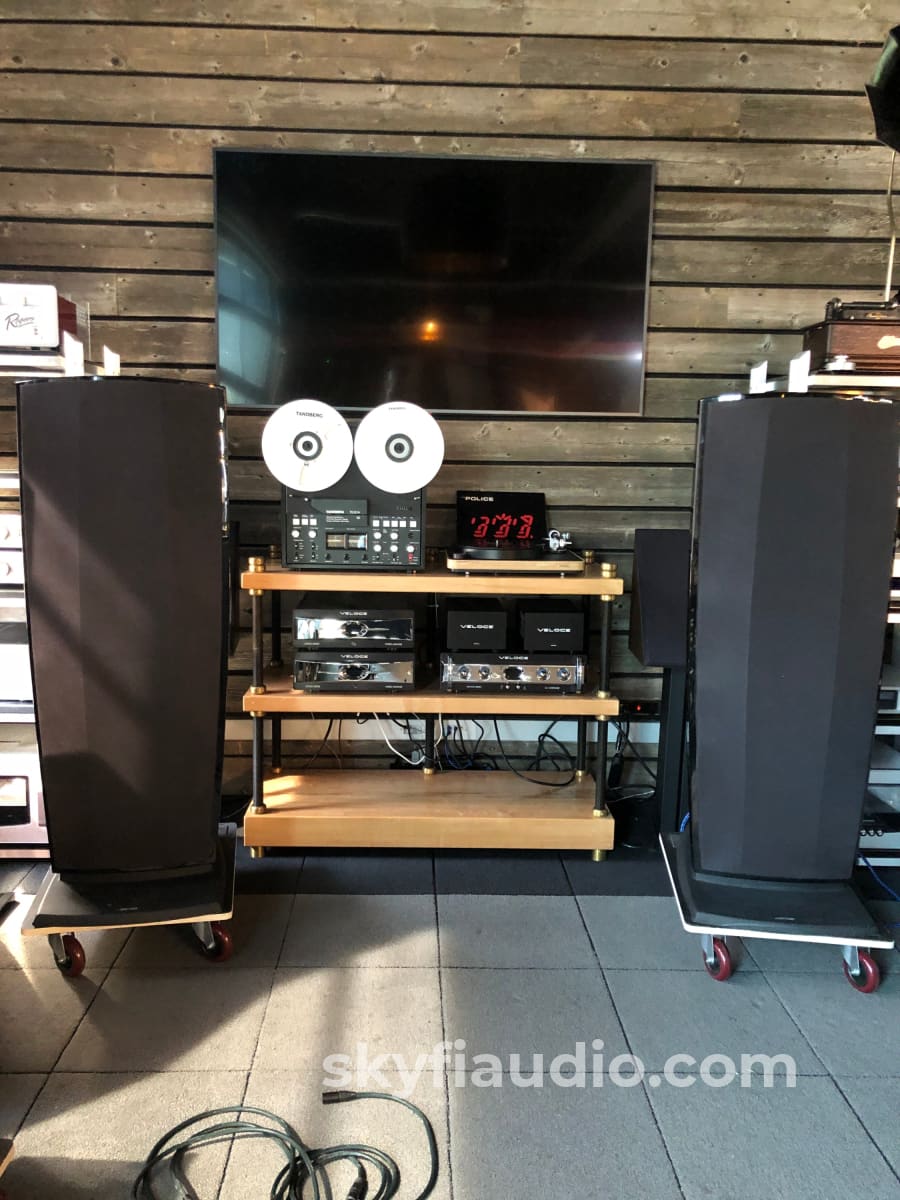 Jamo R909 Reference Speakers In Gloss Black - Made Denmark Open Baffle Design With Dual 15 Woofers
