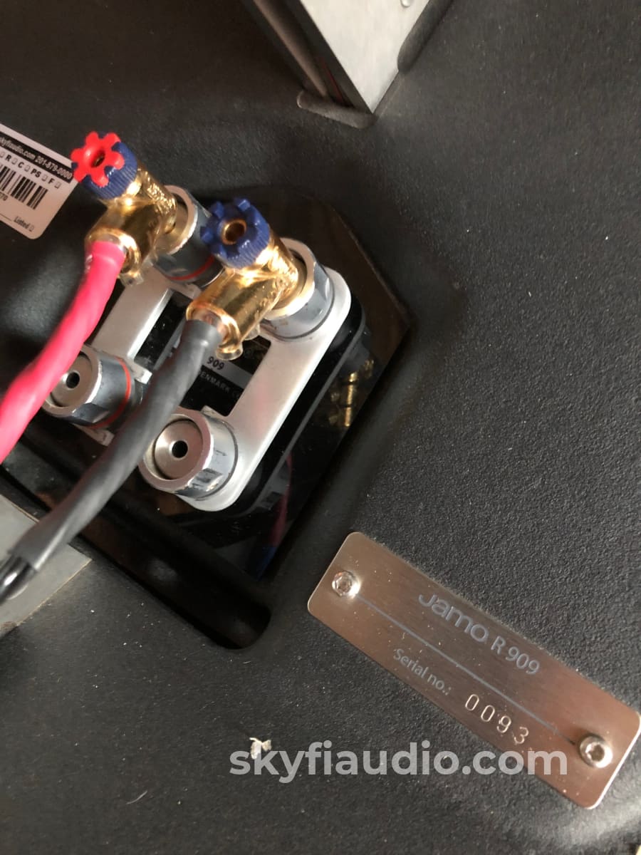 Jamo R909 Reference Speakers In Gloss Black - Made Denmark Open Baffle Design With Dual 15 Woofers