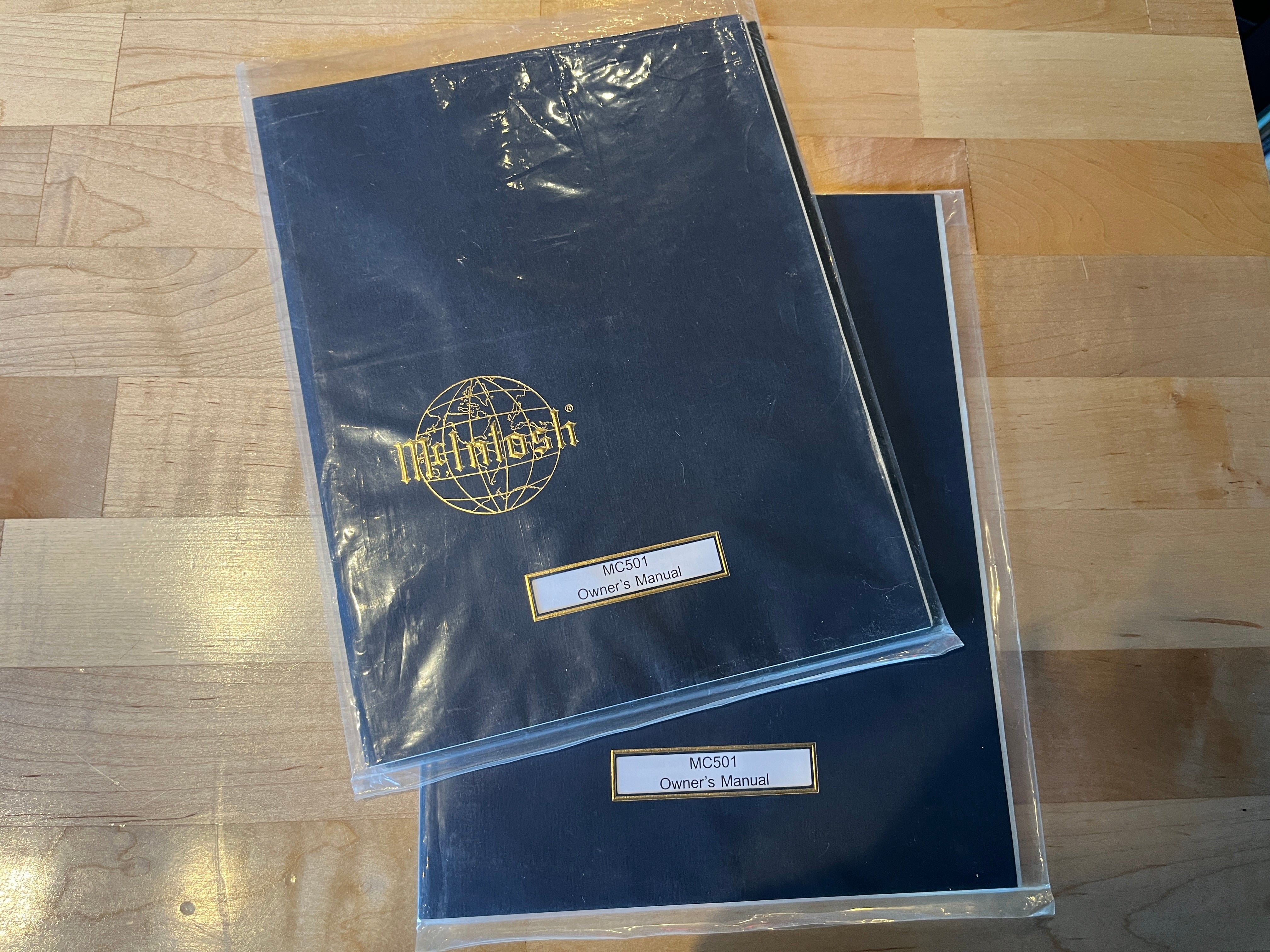 McIntosh MC501 Monoblock Amplifier Pair - Consecutive Serials, Fiber Optic