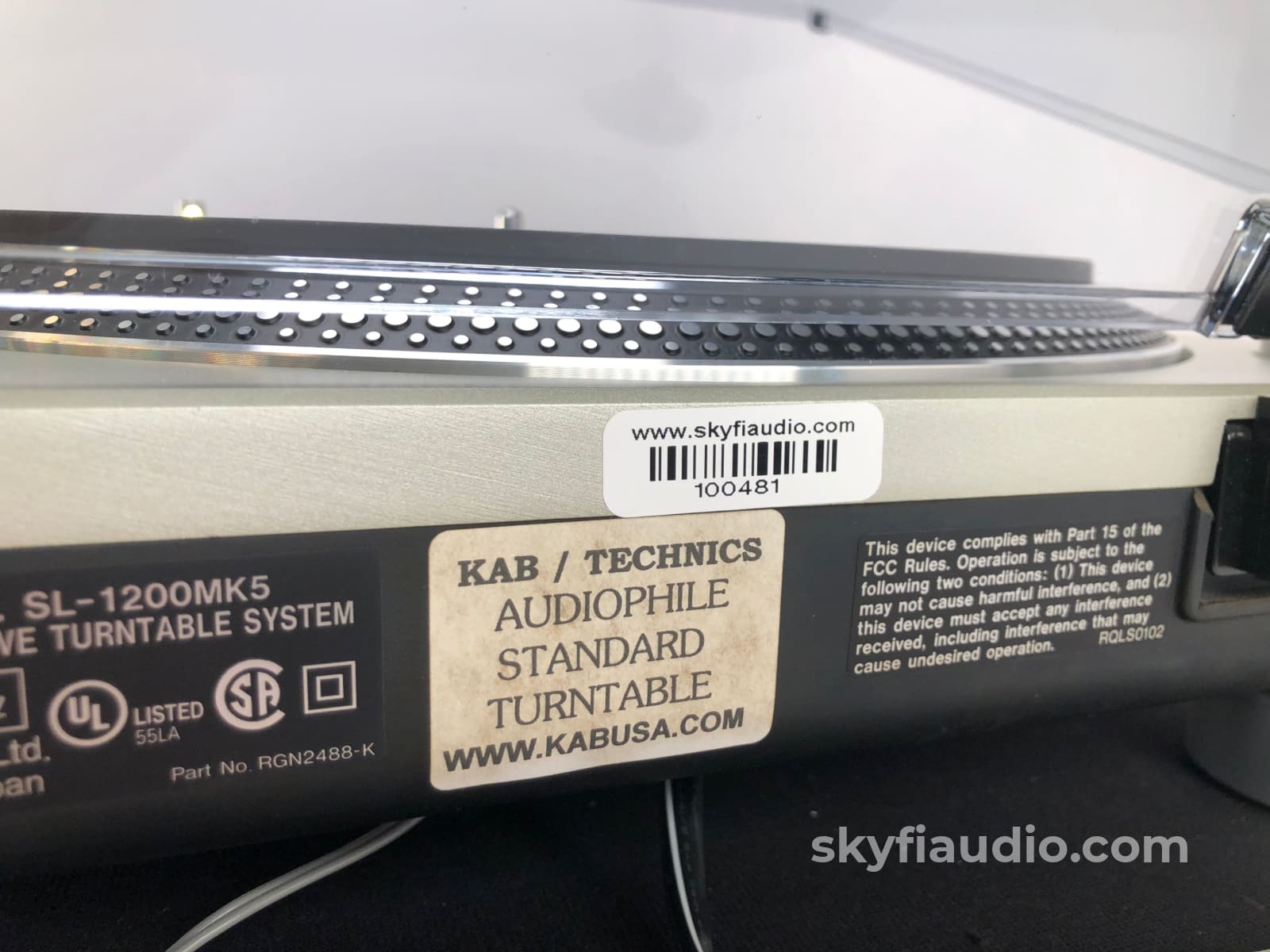 Kab Electro-Acoustics / Technics Sl-1200Mk5 Audiophile Standard Turntable - Direct Drive And Highly