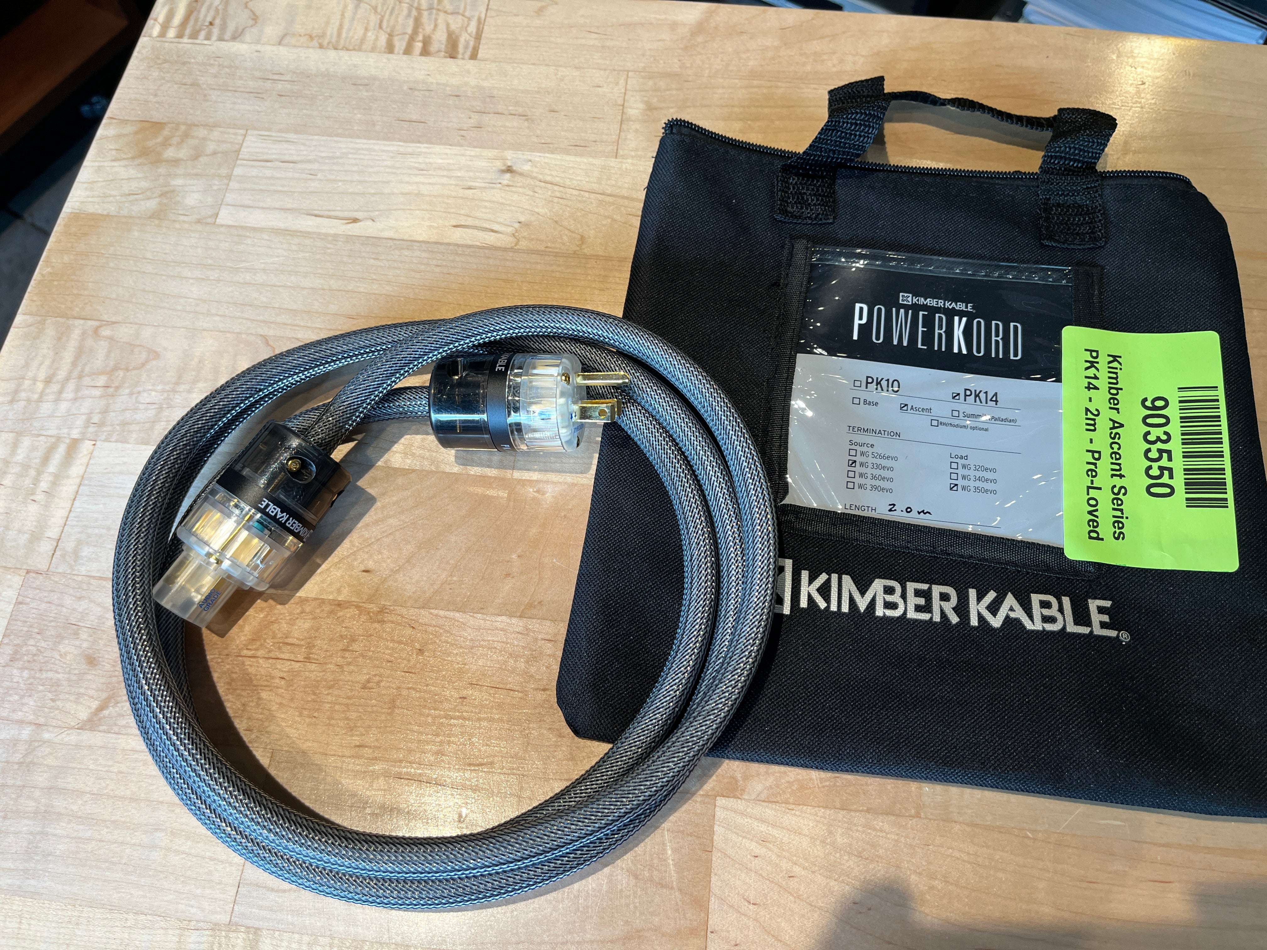 Kimber Kable PK14 IEC Power Cord - Pre-Loved - 2m