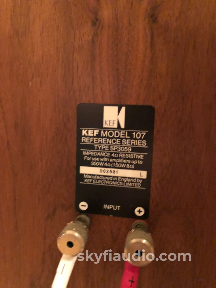 Kef Reference Series Model 107 Vintage Speakers Fully Restored