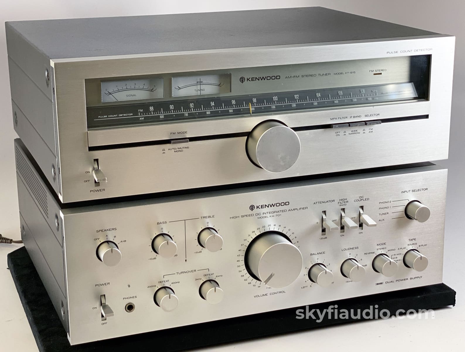Kenwood Ka-701 And Kt-615 - Integrated Amp Tuner Set Amplifier