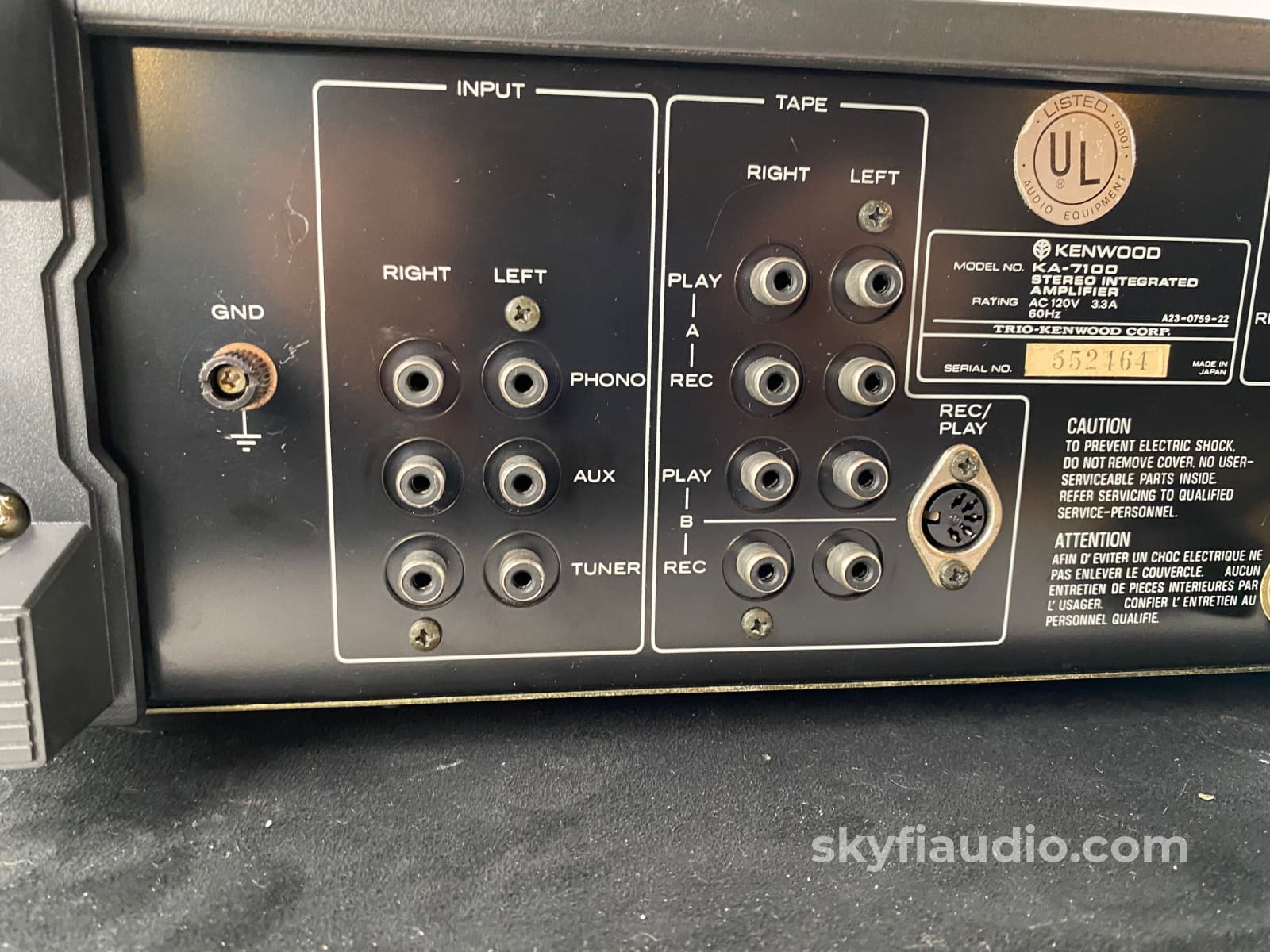 Kenwood Ka-7100 Vintage Dc Stereo Integrated Amplifier W/Rack Handles - Serviced