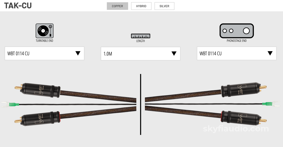 Kimber Kable Tak-Cu Phono Cable With Wbt Connectors Cables