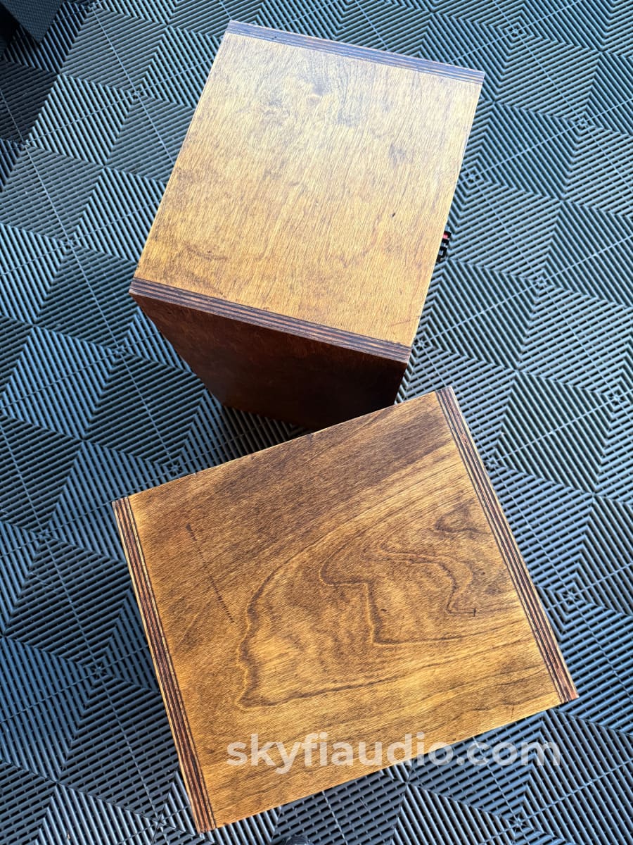 Klipsch Heresy 1.5 HBR Raw Birch w/ Rustic Oil Patina 1982 Consecutive Serials Speakers