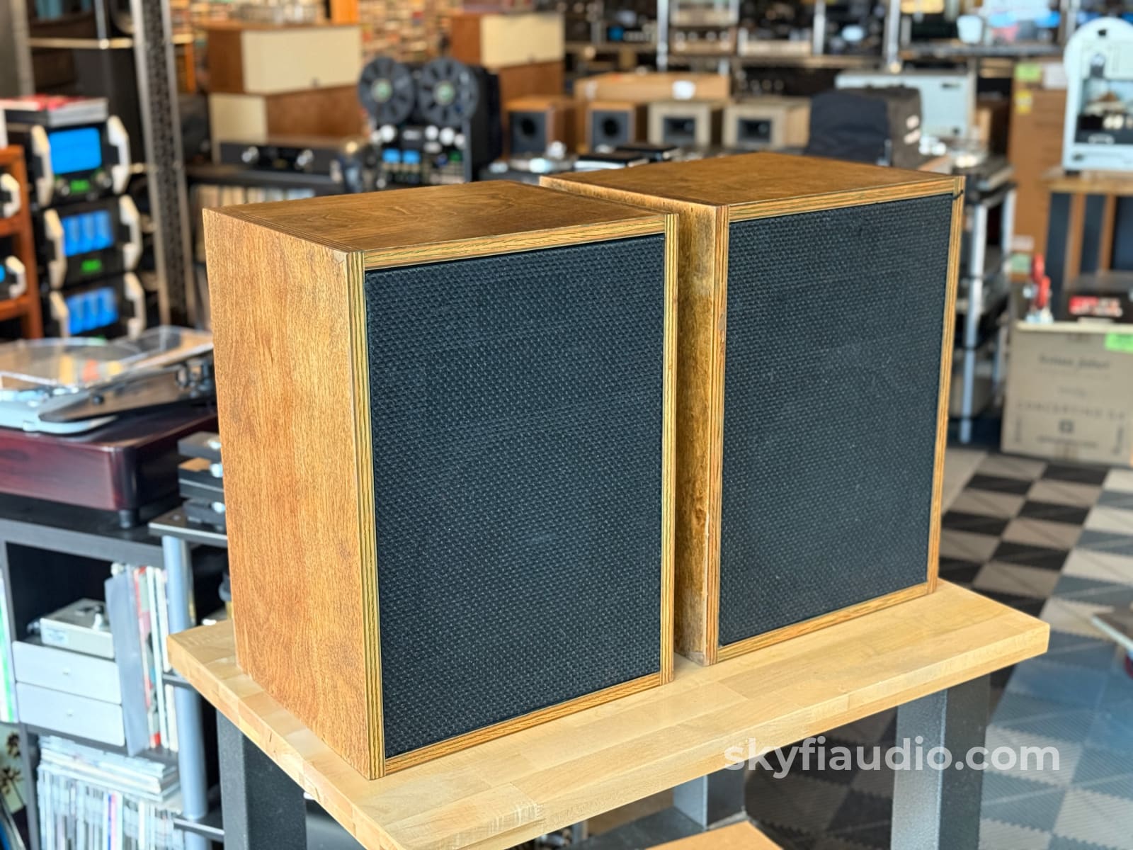 Klipsch Heresy 1.5 HBR Raw Birch w/ Rustic Oil Patina 1982 Consecutive Serials Speakers