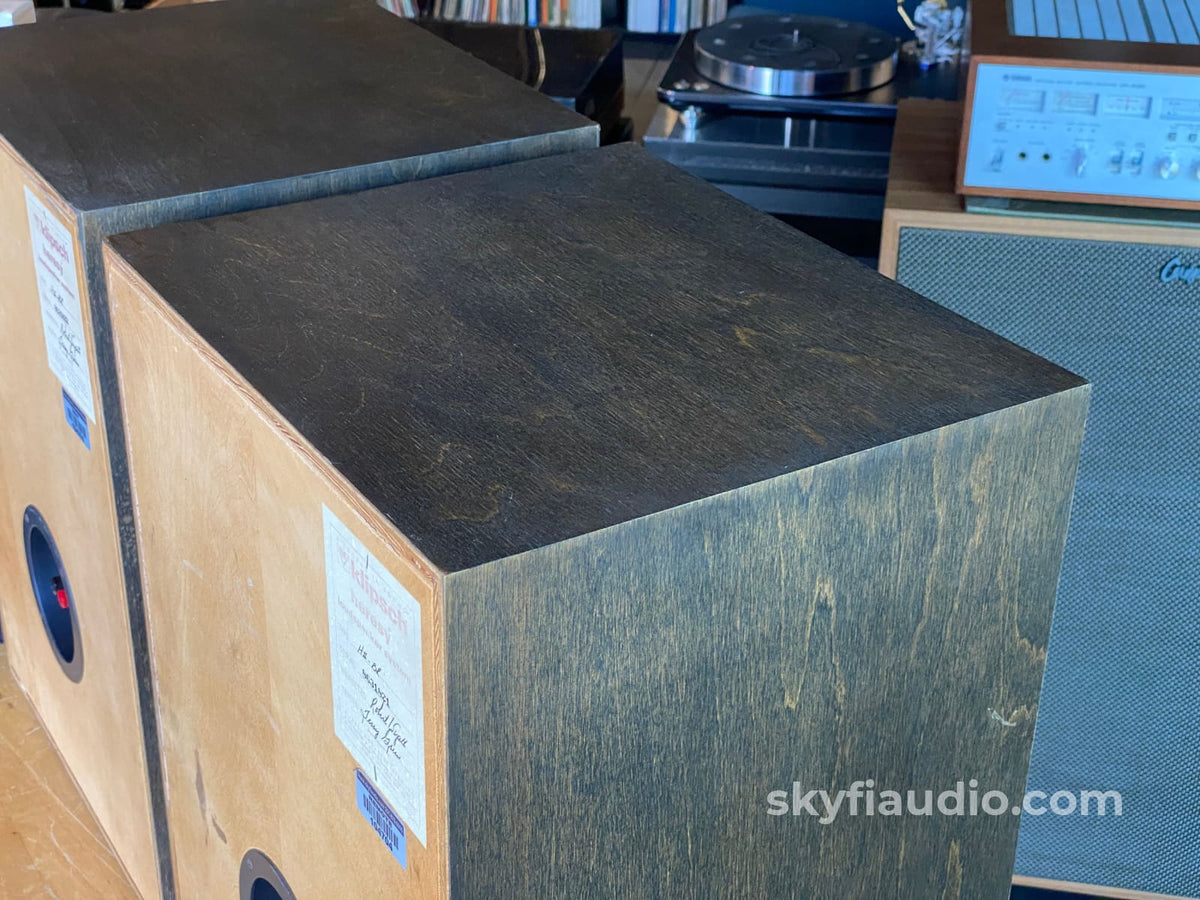 Klipsch Heresy Ii Vintage Speakers - Distressed Birch Espresso Finish One Of A Kind