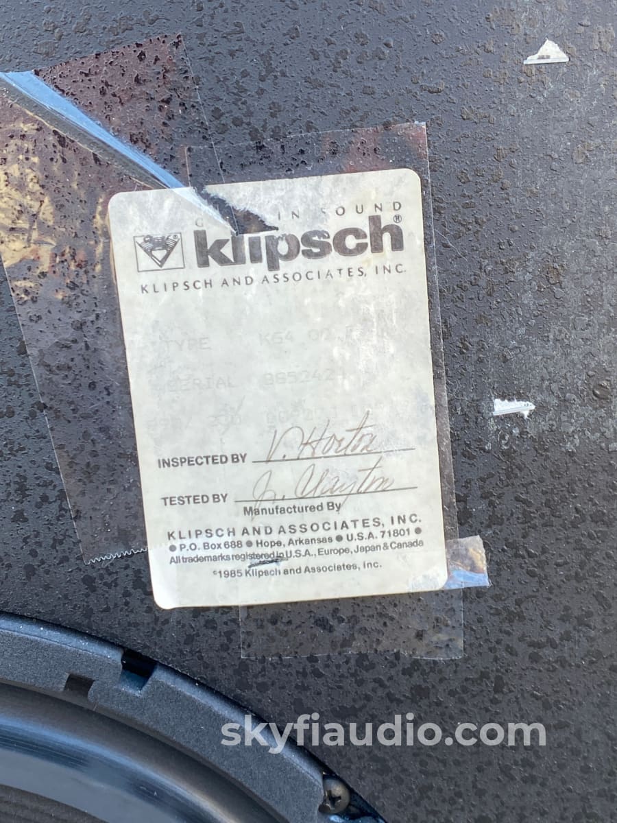 Klipsch Kg4 Vintage Speakers In Oak - Serviced