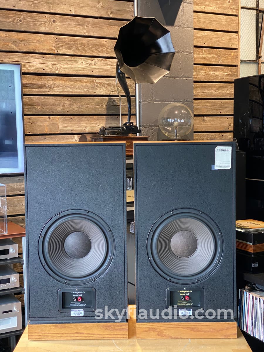 Klipsch Quartet Vintage Floor Standing Speakers - Oak Oil Finish