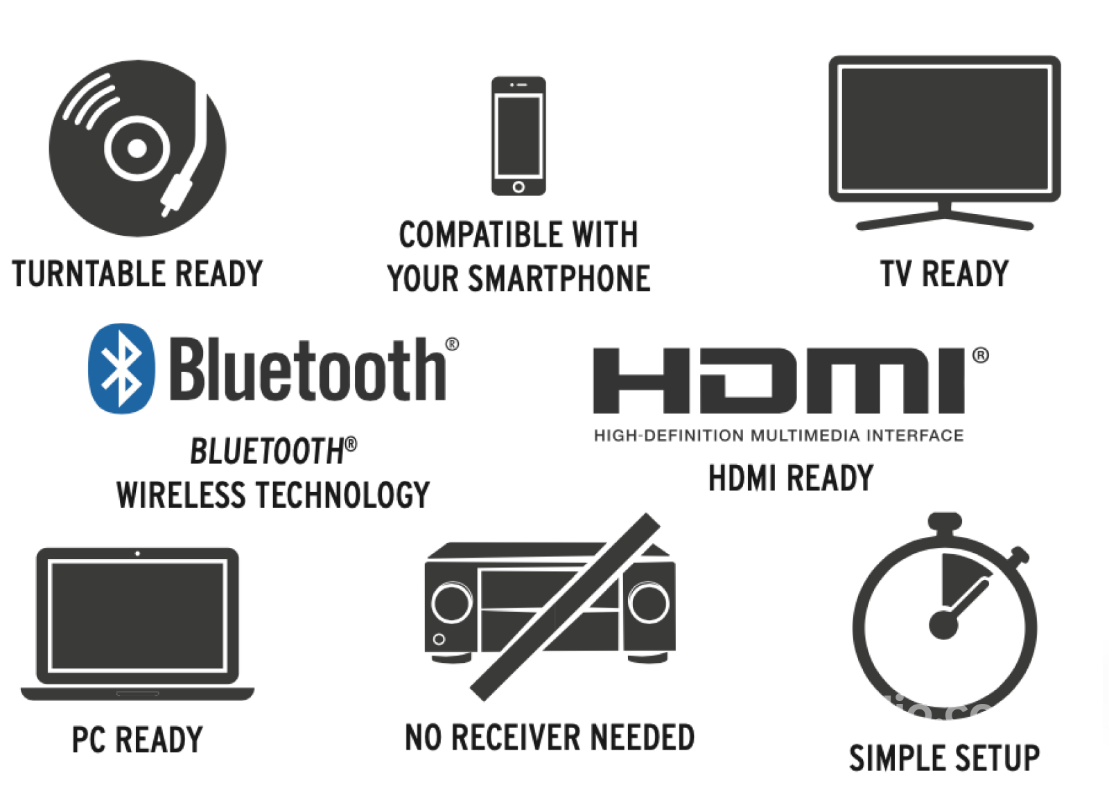 Klipsch The Nines Power Speakers With Optional Stands - New
