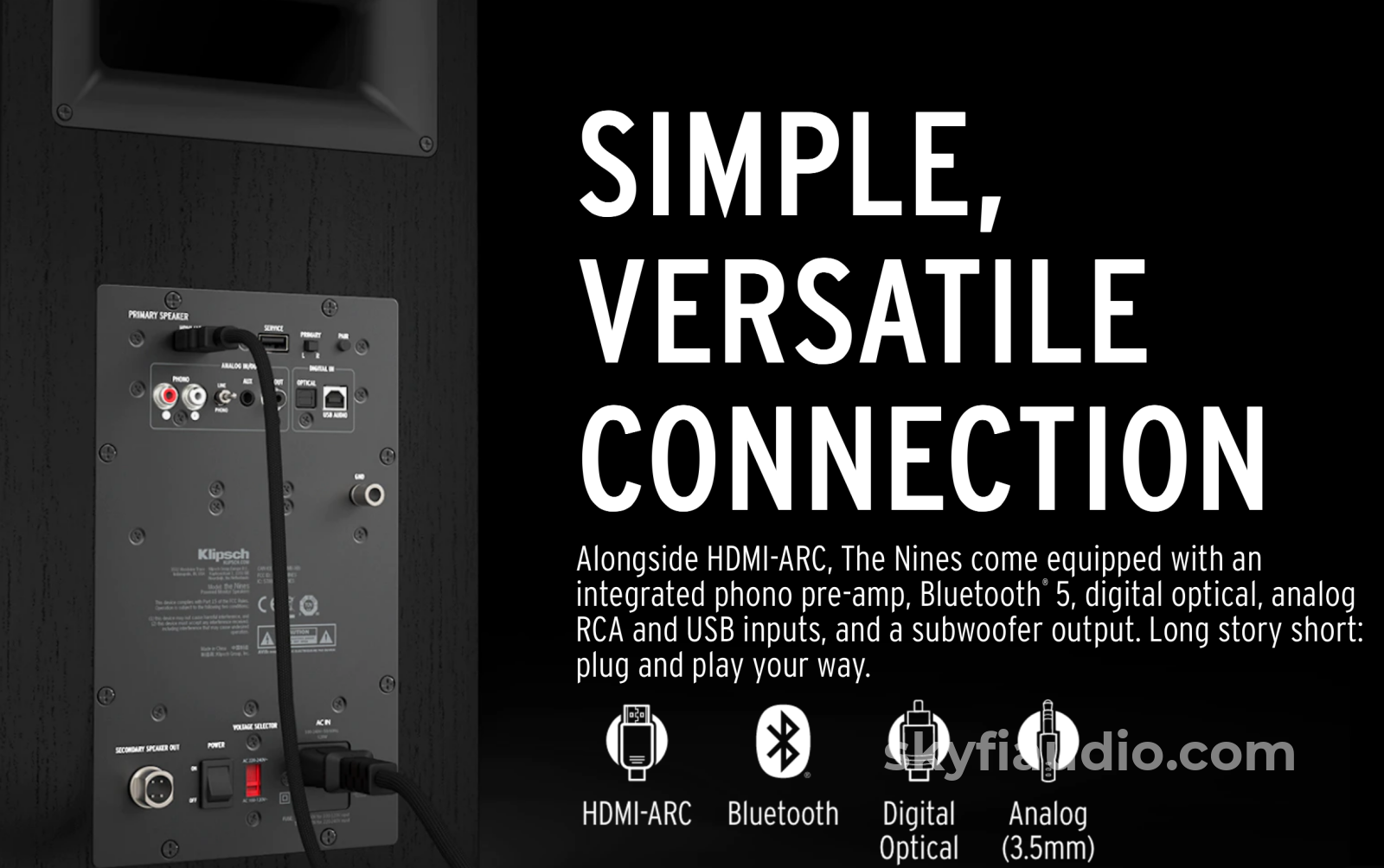 Klipsch The Nines Power Speakers With Optional Stands - New