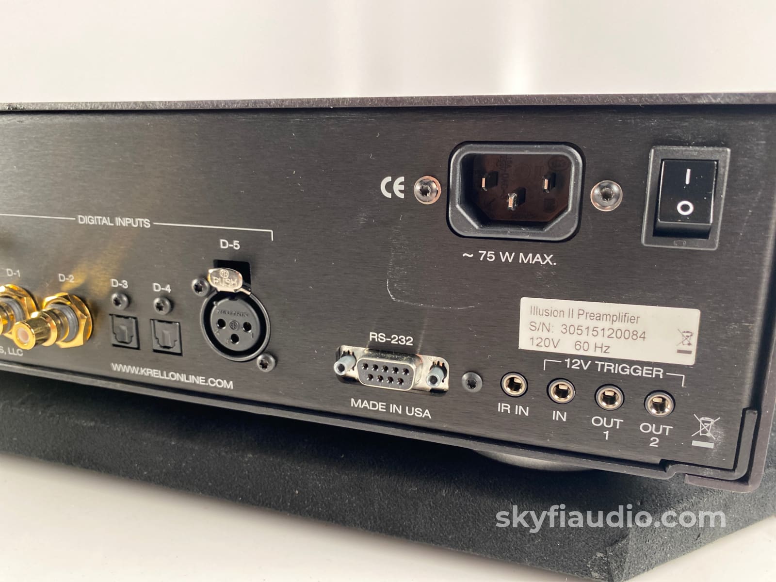 Krell Illusion Ii Digital Stereo Preamp With 24 Bit/192Khz Lpcm Module Preamplifier