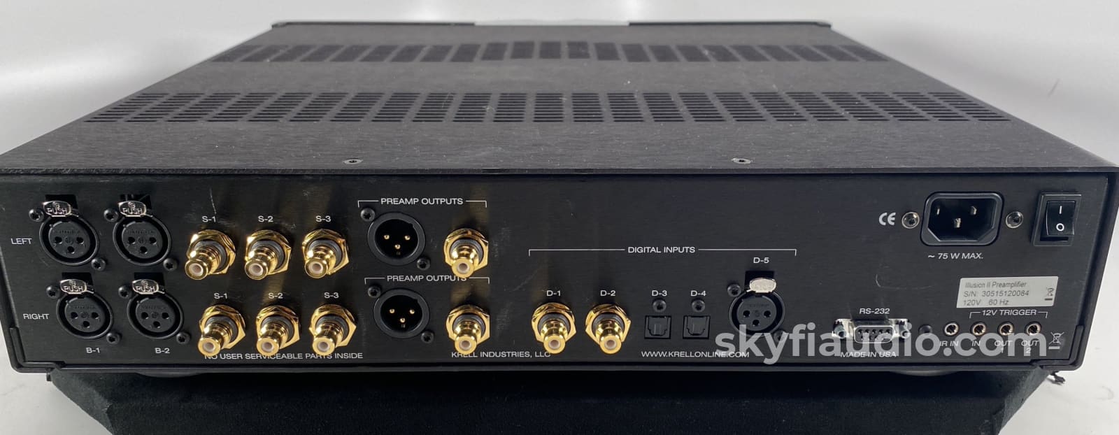 Krell Illusion Ii Digital Stereo Preamp With 24 Bit/192Khz Lpcm Module Preamplifier