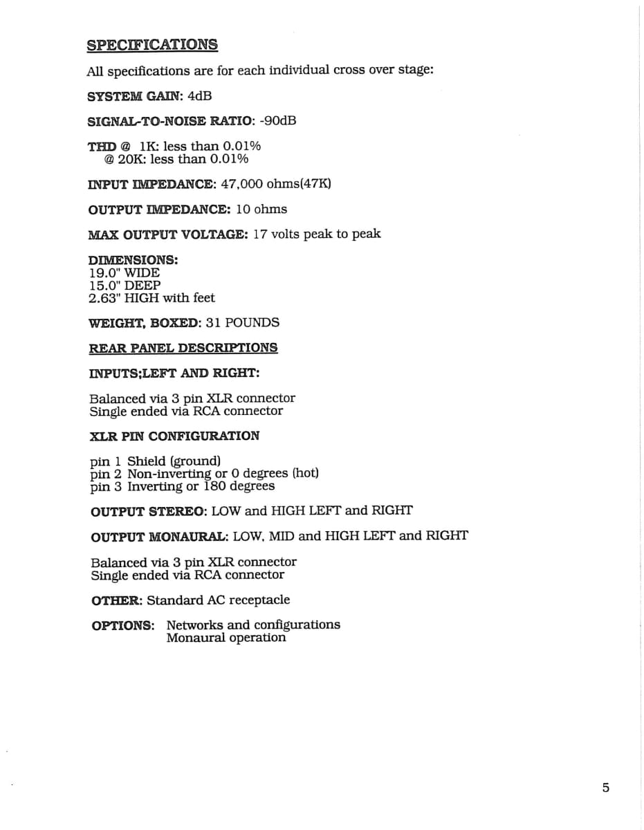 Krell Kbx 2-Way Crossover For Apogee Full Range Speakers - Incredibly Rare Accessory
