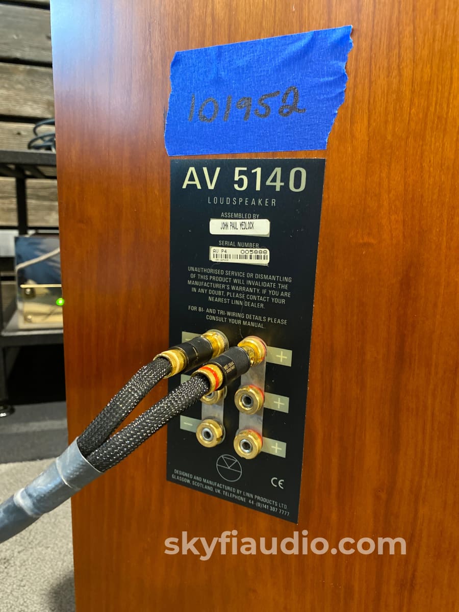Linn Av 5140 Full-Range Floorstanding Speakers - Cherry Finish (1 Of 2)