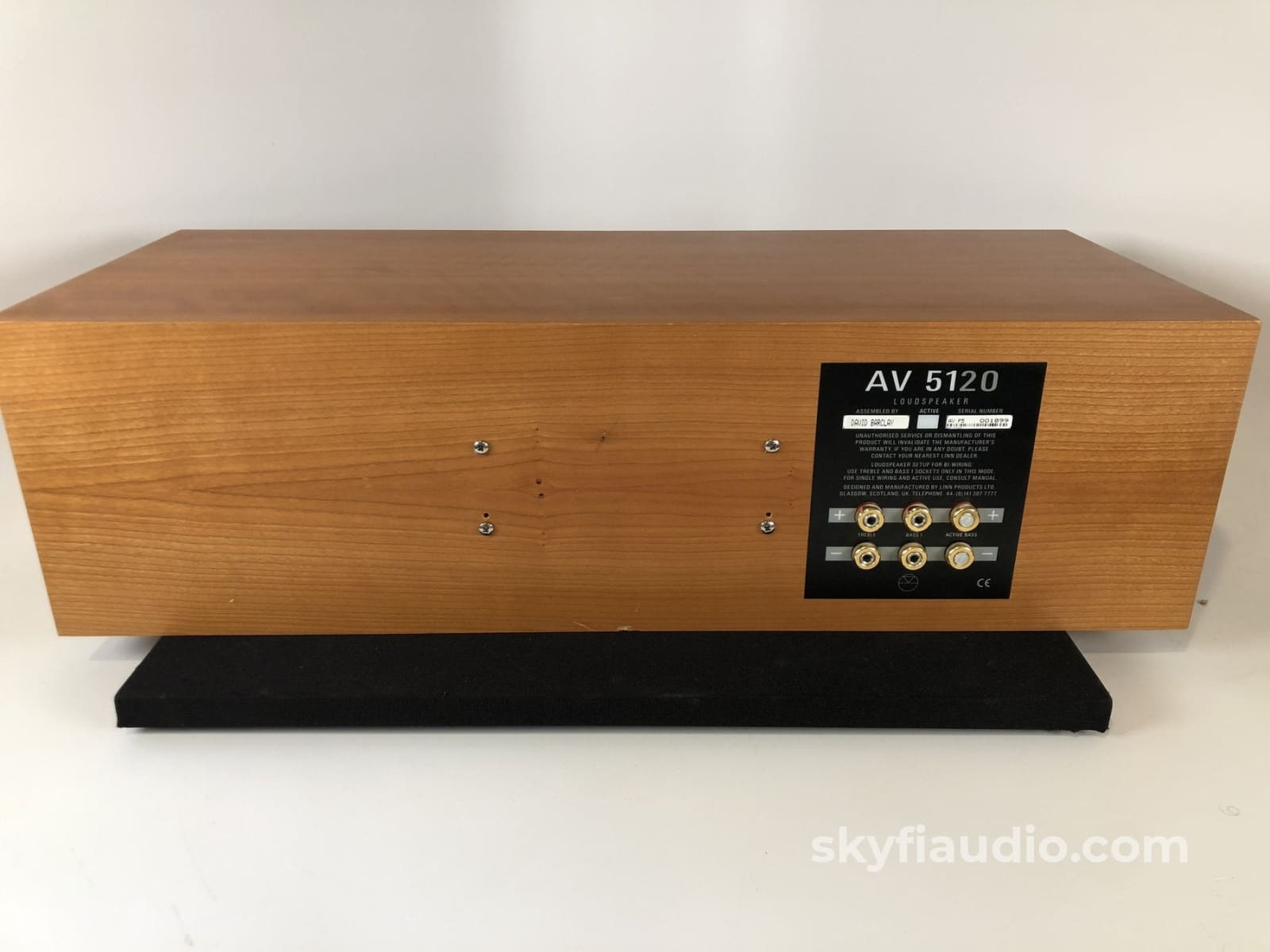 Linn Av5120 Center Channel Speaker Beautiful Cherry Wood Finish Speakers