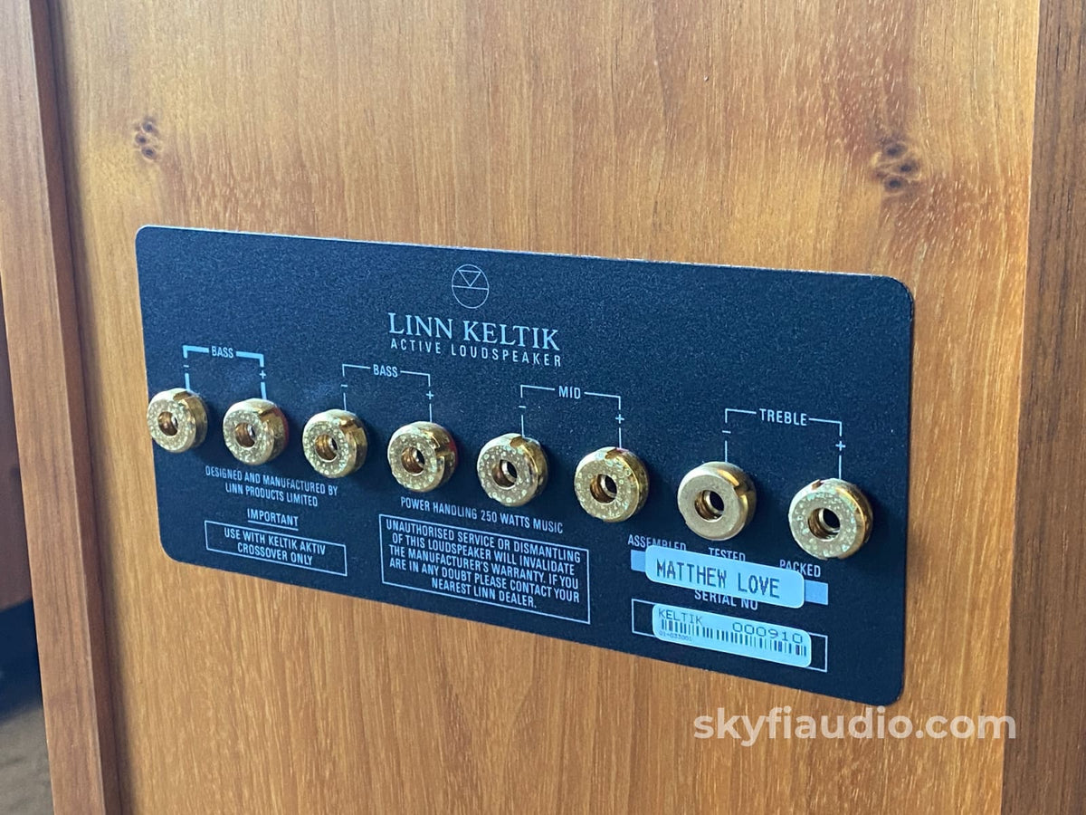 Linn Keltik Speakers + 4 Klout Amps W/ Aktiv Xo Cards