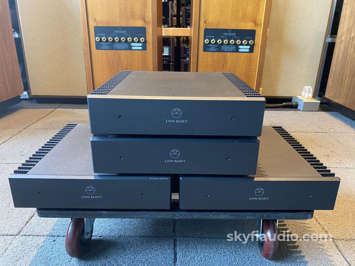 Linn Keltik Speakers + 4 Klout Amps W/ Aktiv Xo Cards