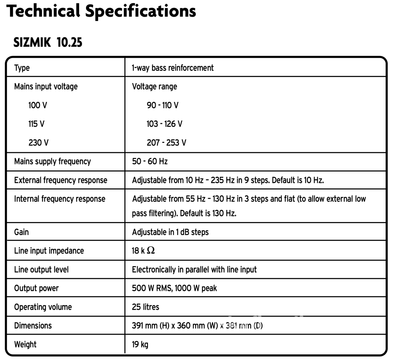 Linn Sizmik 10.25 Subwoofer In Cherry Speakers