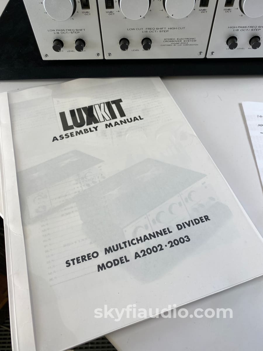 Luxman A-2003 Electronic Tube 3-Way Crossover - Very Rare! Accessory