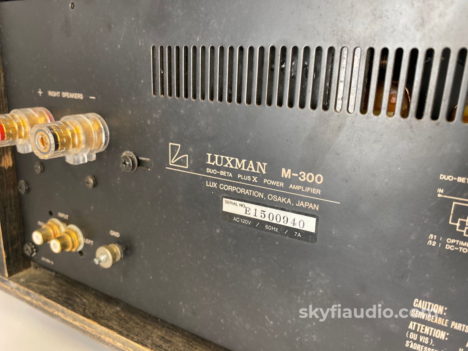 Luxman M-300 Vintage Solid State Amplifier - Serviced Plus Refinished Cabinet Gorgeous!