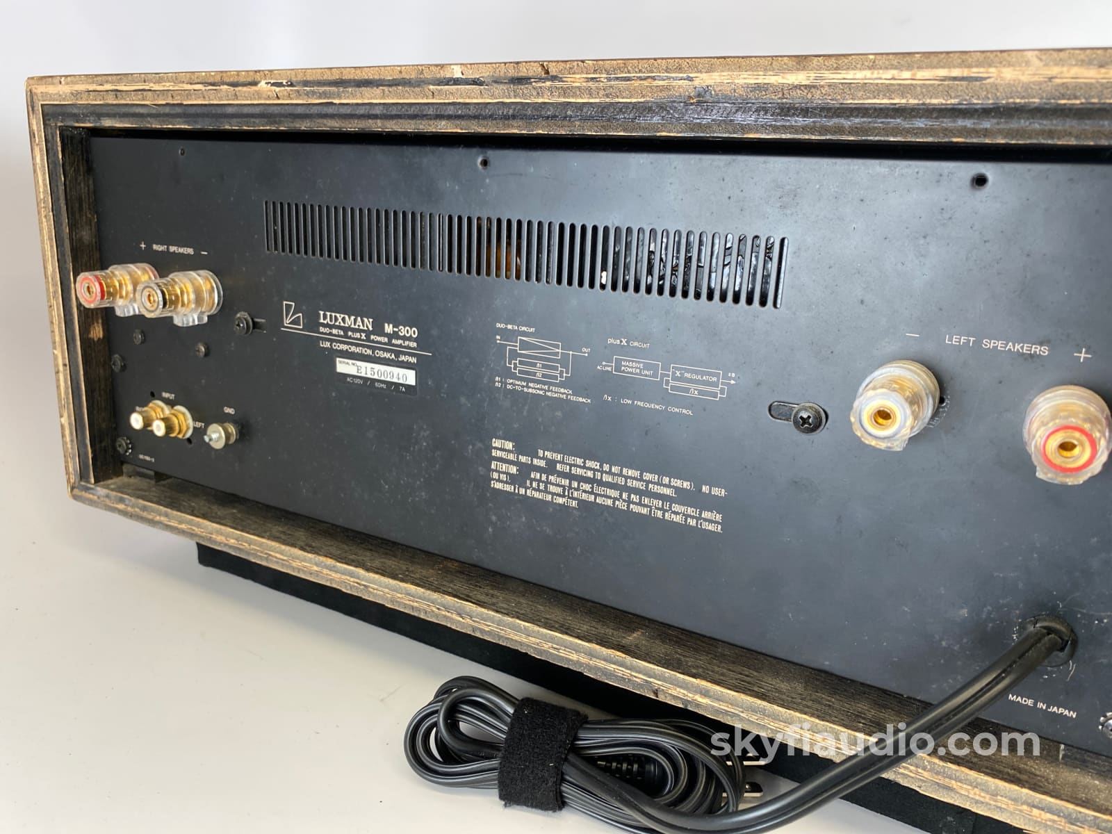 Luxman M-300 Vintage Solid State Amplifier - Serviced Plus Refinished Cabinet Gorgeous!