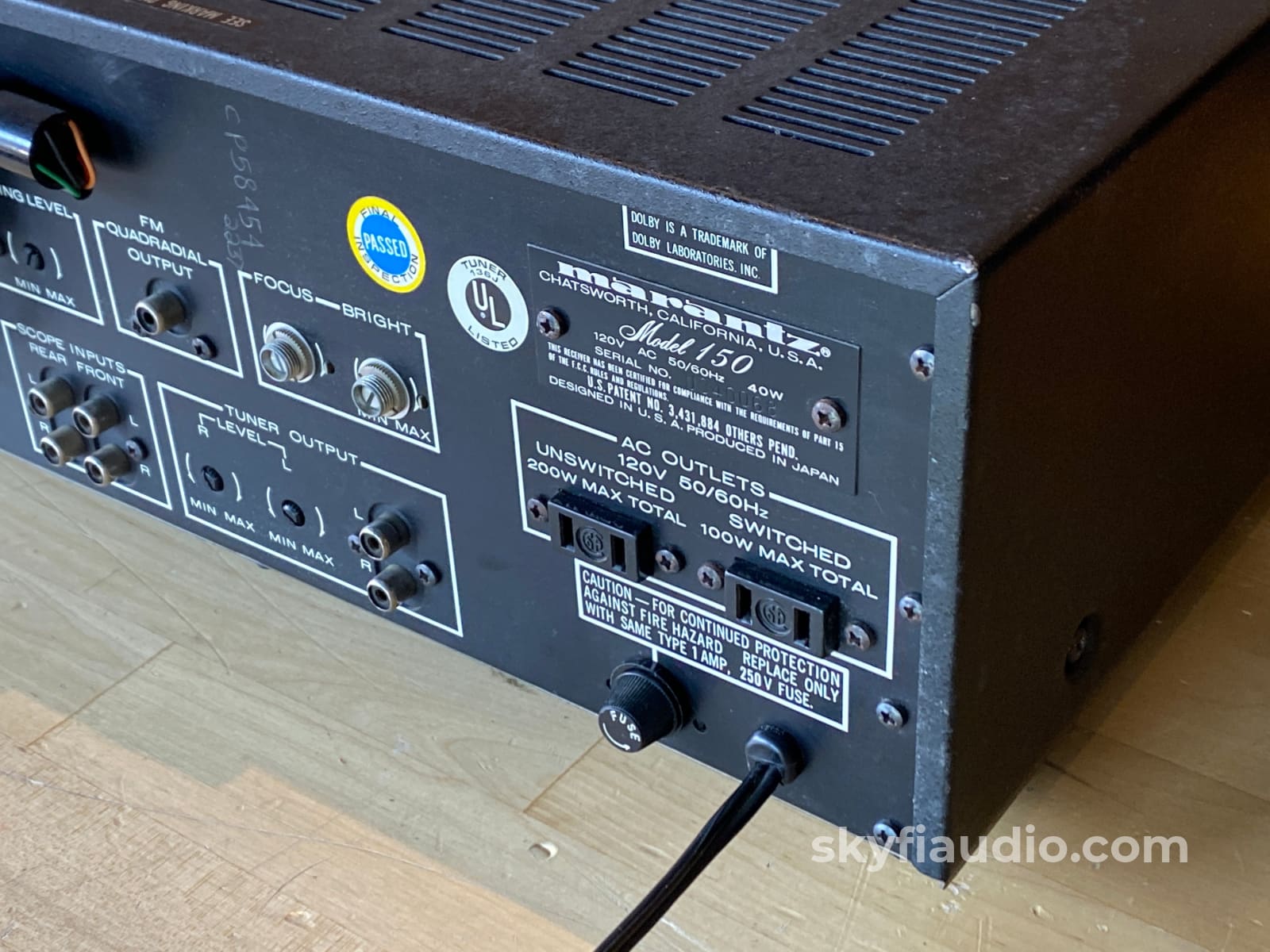 Marantz Model 150 Vintage Am/Fm Tuner With Scope