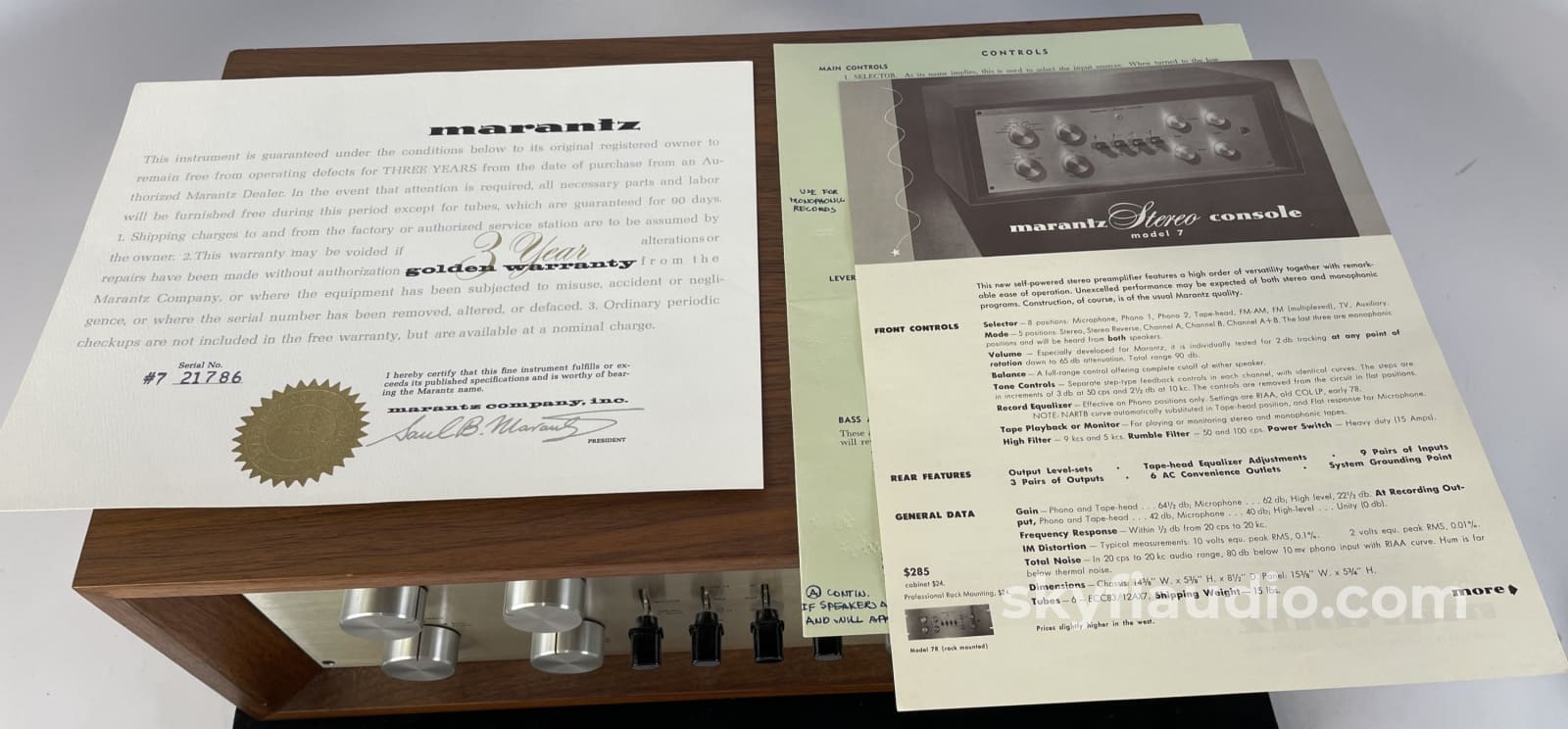 Marantz Model 7 Vintage Tube Preamp - Full Restoration And Gorgeous Preamplifier