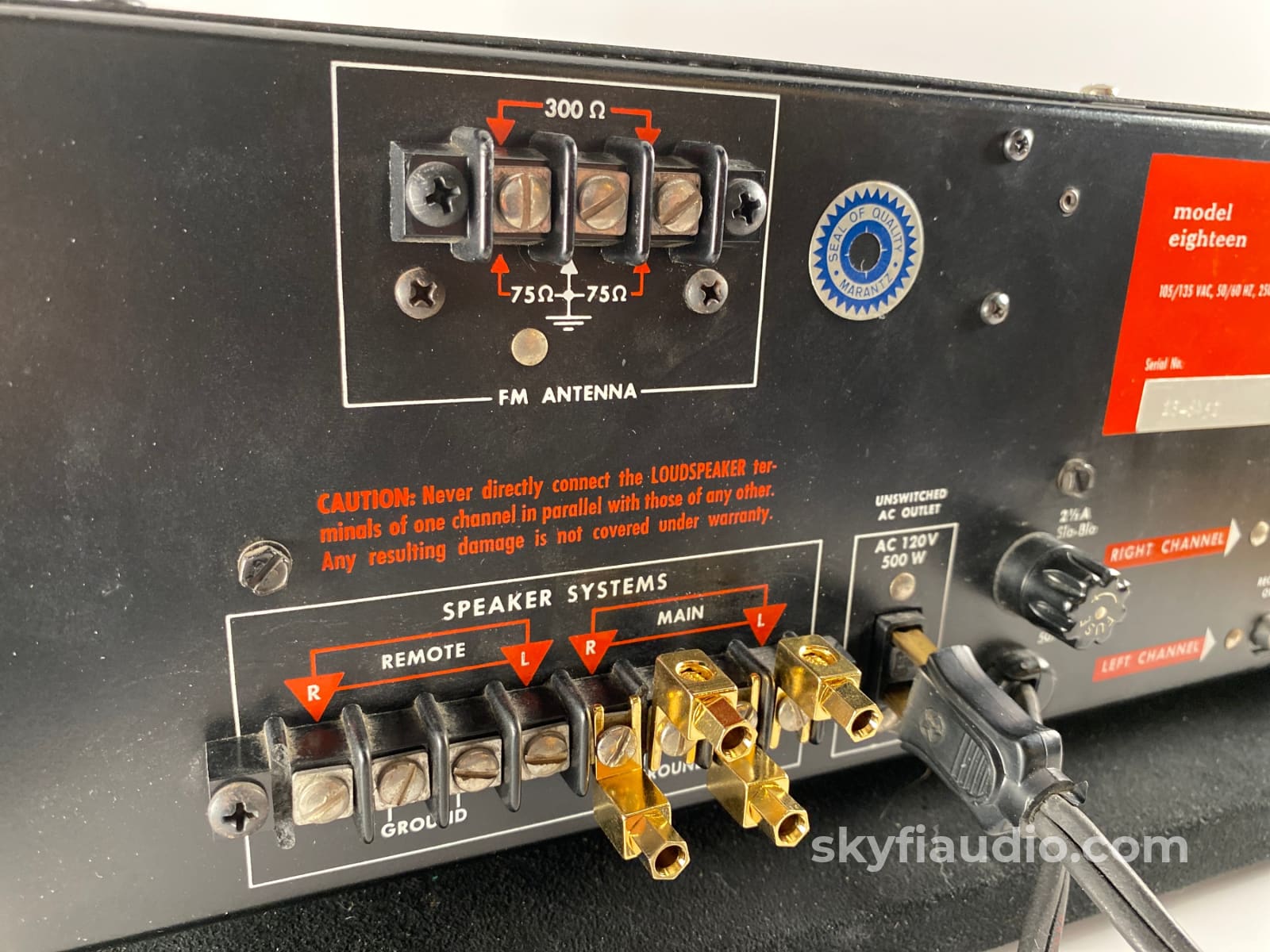Marantz Model Eighteen (18) Stereophonic Receiver Integrated Amplifier