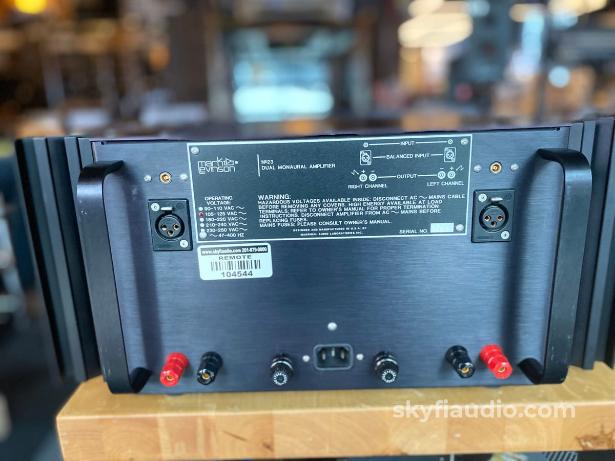 Mark Levinson No.23 Dual Monaural Solid State Amplifier