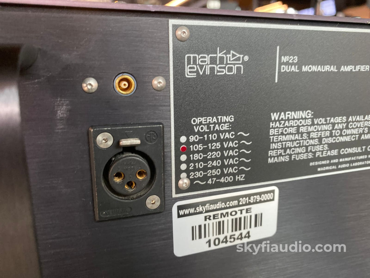 Mark Levinson No.23 Dual Monaural Solid State Amplifier