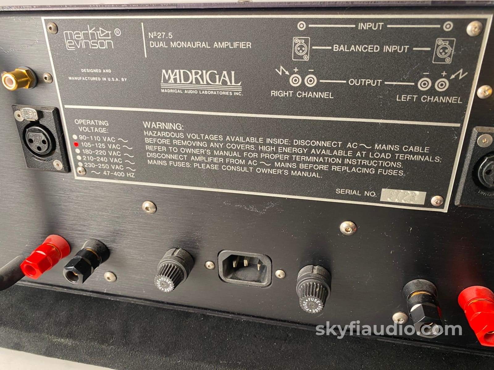 Mark Levinson No. 27.5 Dual Mono Amplifier American Vintage At Its Best Absolutely Mint