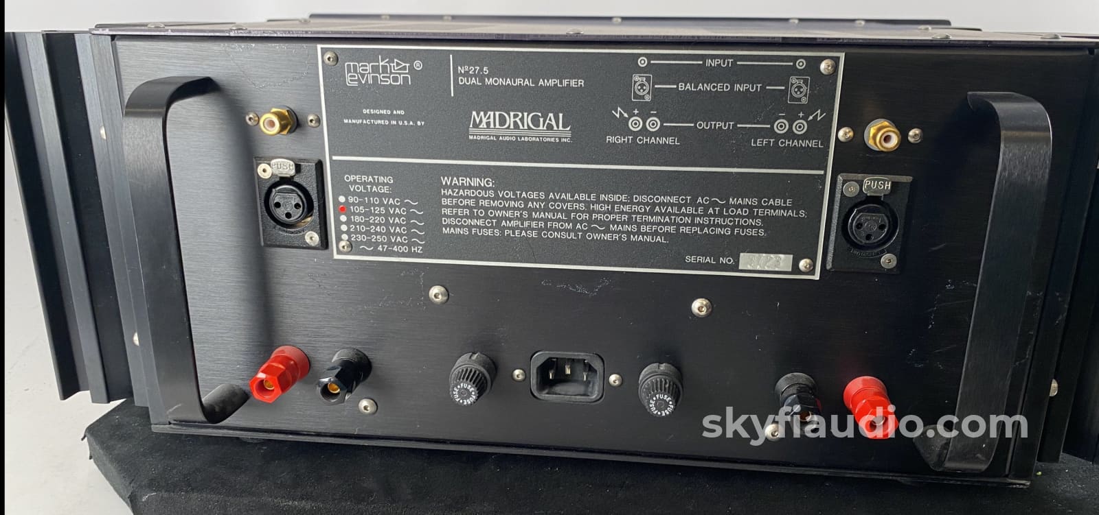 Mark Levinson No. 27.5 Dual Mono Amplifier American Vintage At Its Best Absolutely Mint