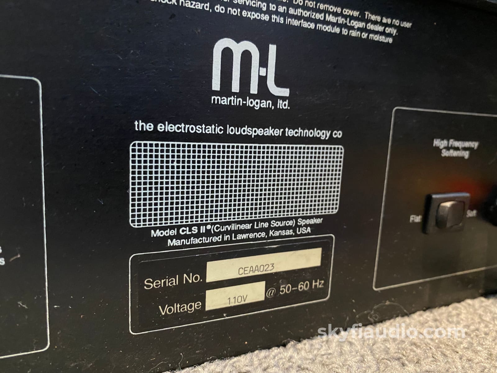 Martin Logan Cls Ii Electrostatic Speakers