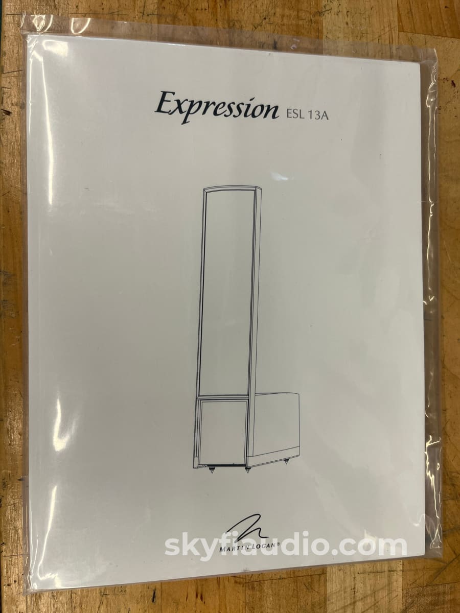 Martin Logan Expression ESL13A - Hybrid Electrostatic Speakers - Gloss Black Speakers
