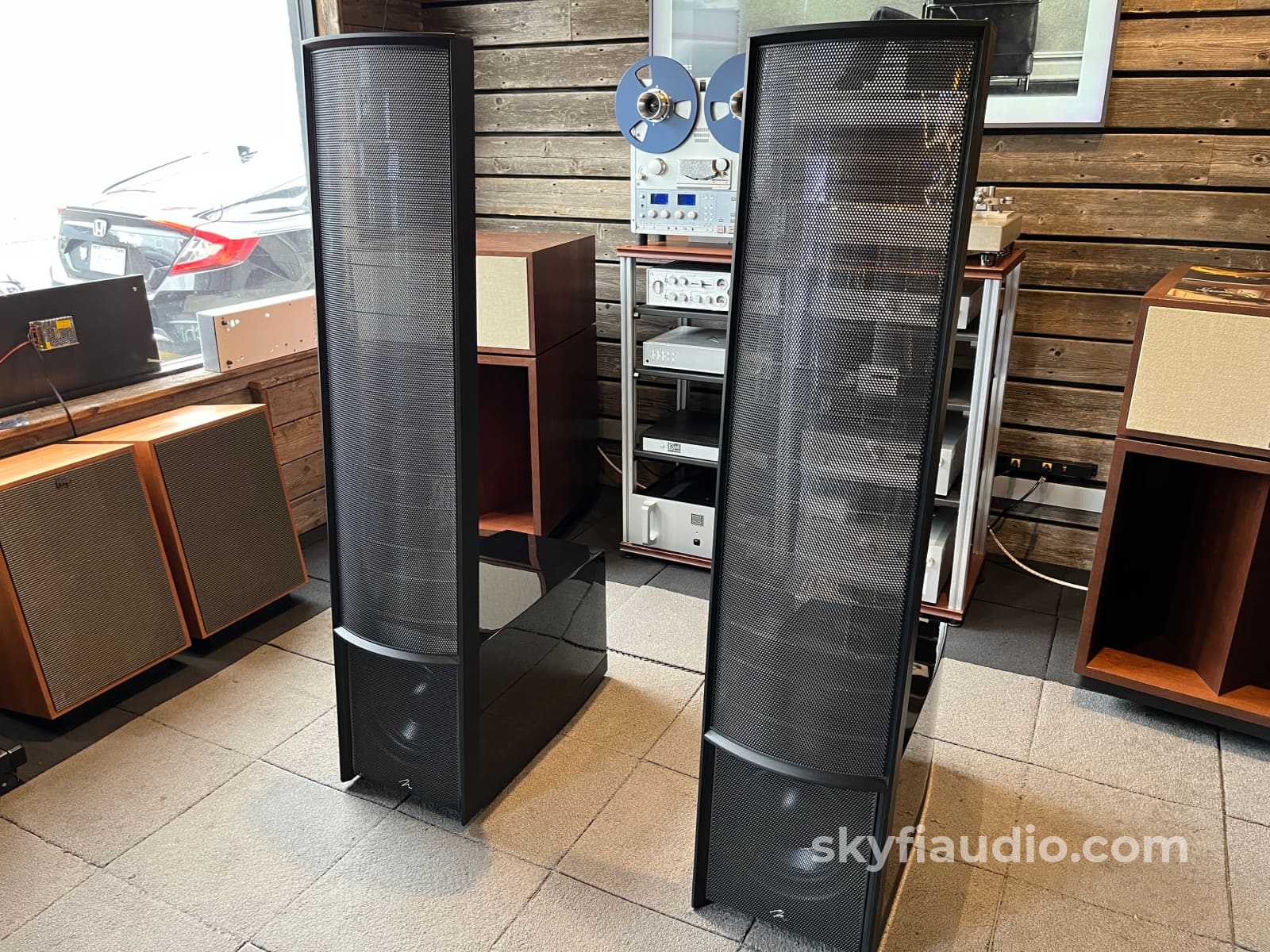 Martin Logan Expression ESL13A - Hybrid Electrostatic Speakers - Gloss Black Amplifier