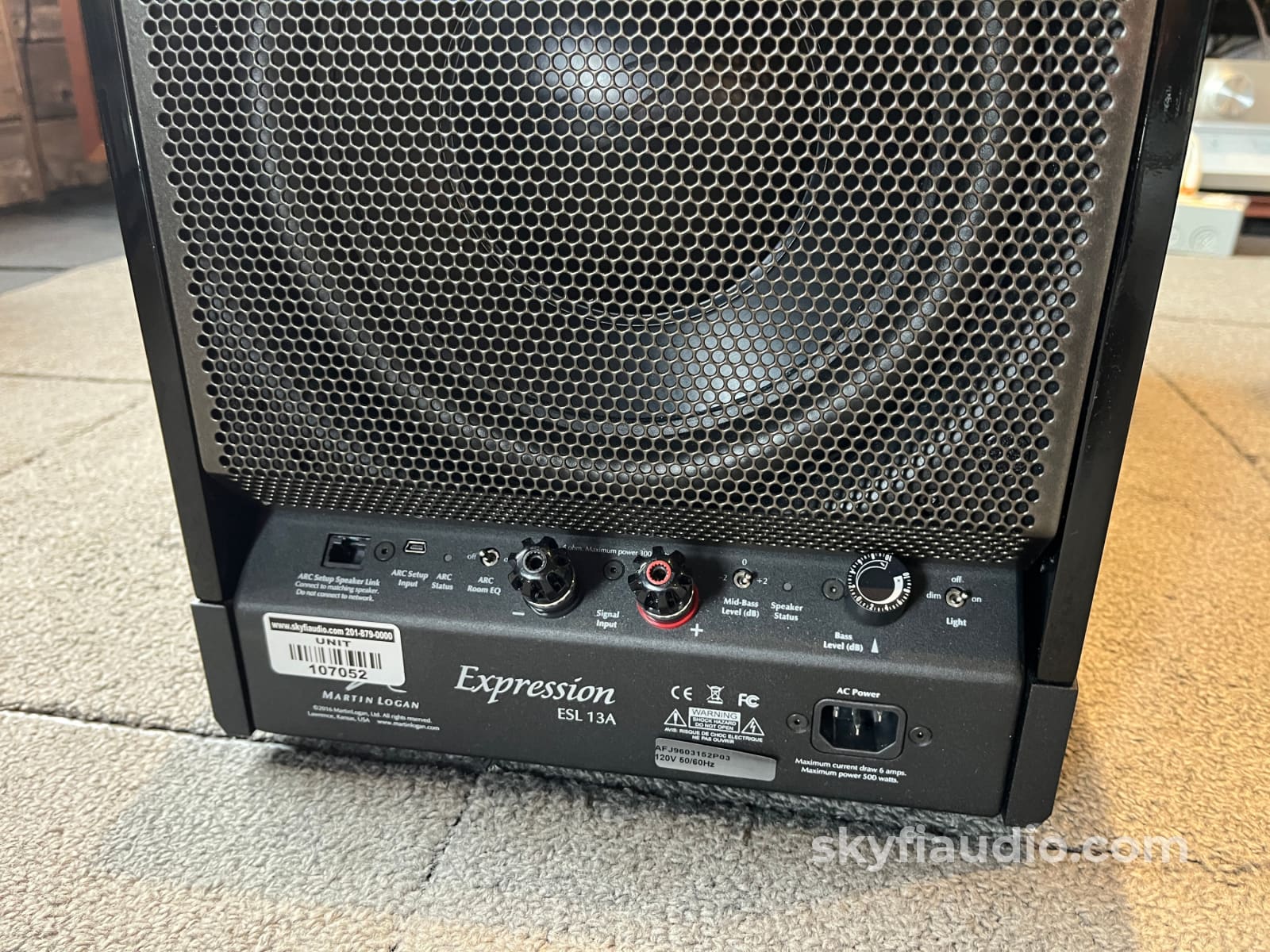 Martin Logan Expression ESL13A - Hybrid Electrostatic Speakers - Gloss Black Amplifier