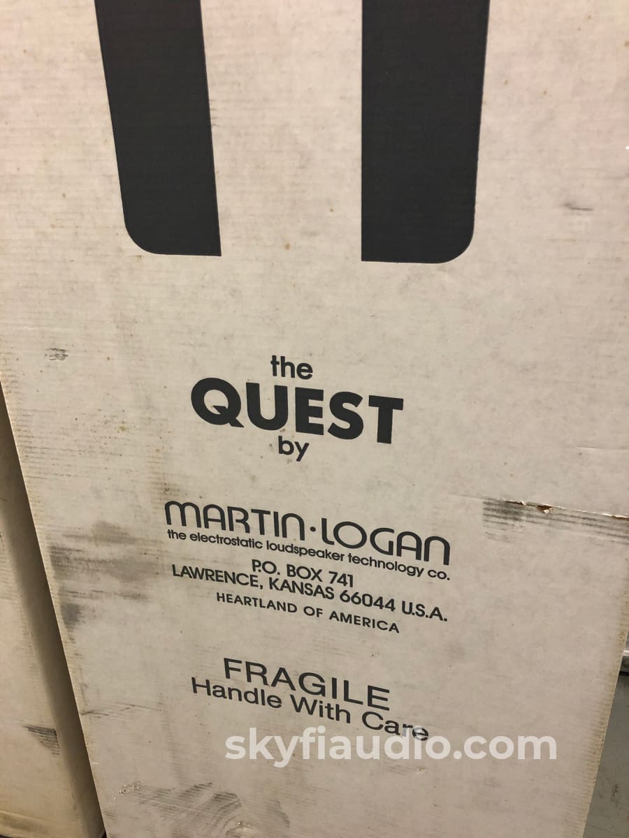 Martin Logan Quest Z Speakers In Original Boxes