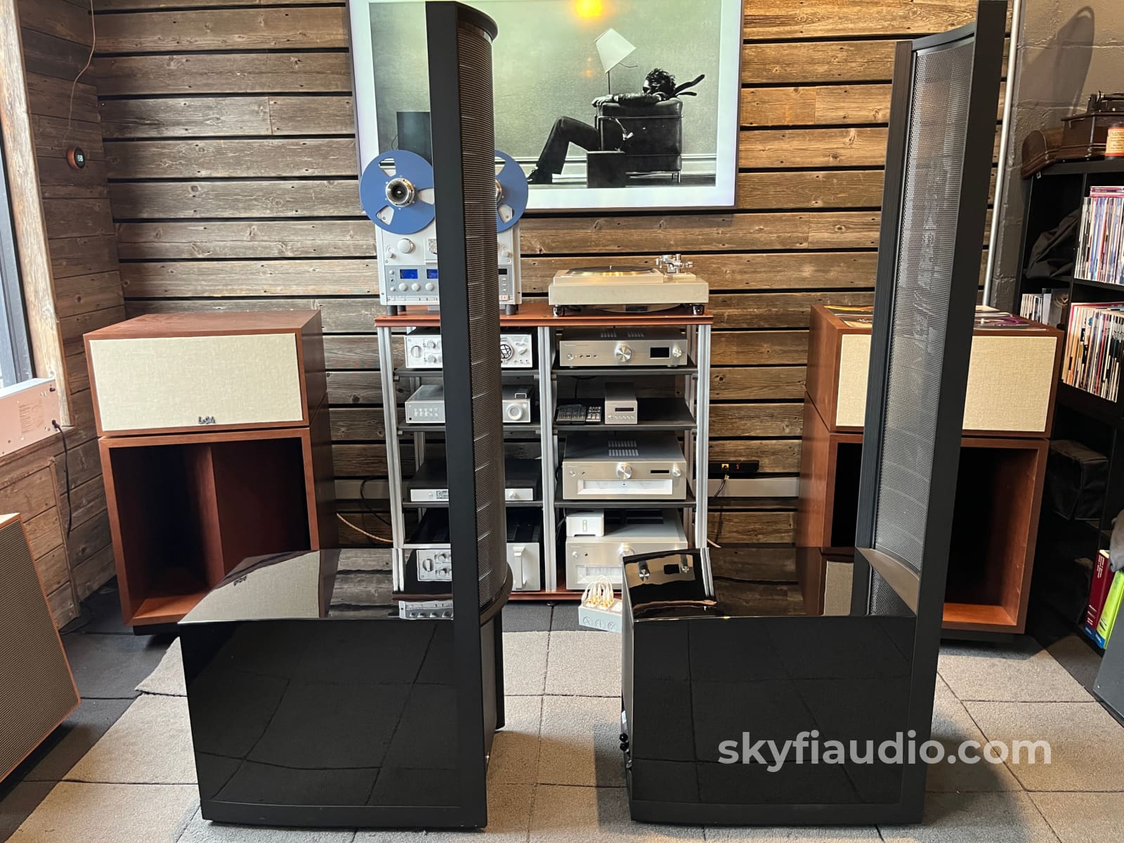 Martin Logan Renaissance ESL15A Loudspeakers - Hybrid Electrostatic - Gloss Black - Complete Kit Amplifier