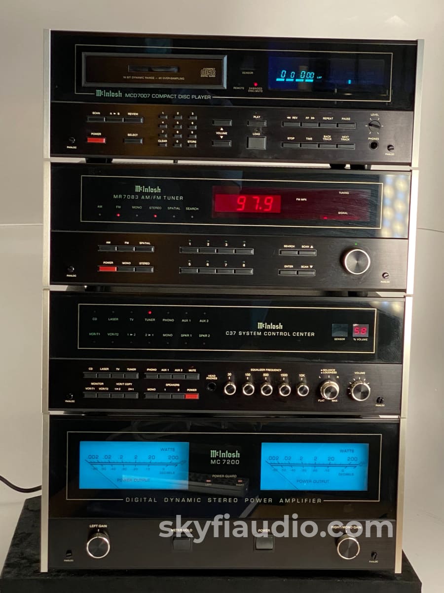 Mcintosh 4 Piece System From The 1980S And 1990S = C37 + Mc7200 Mcd7007 Mr7083 Skyfi Curated